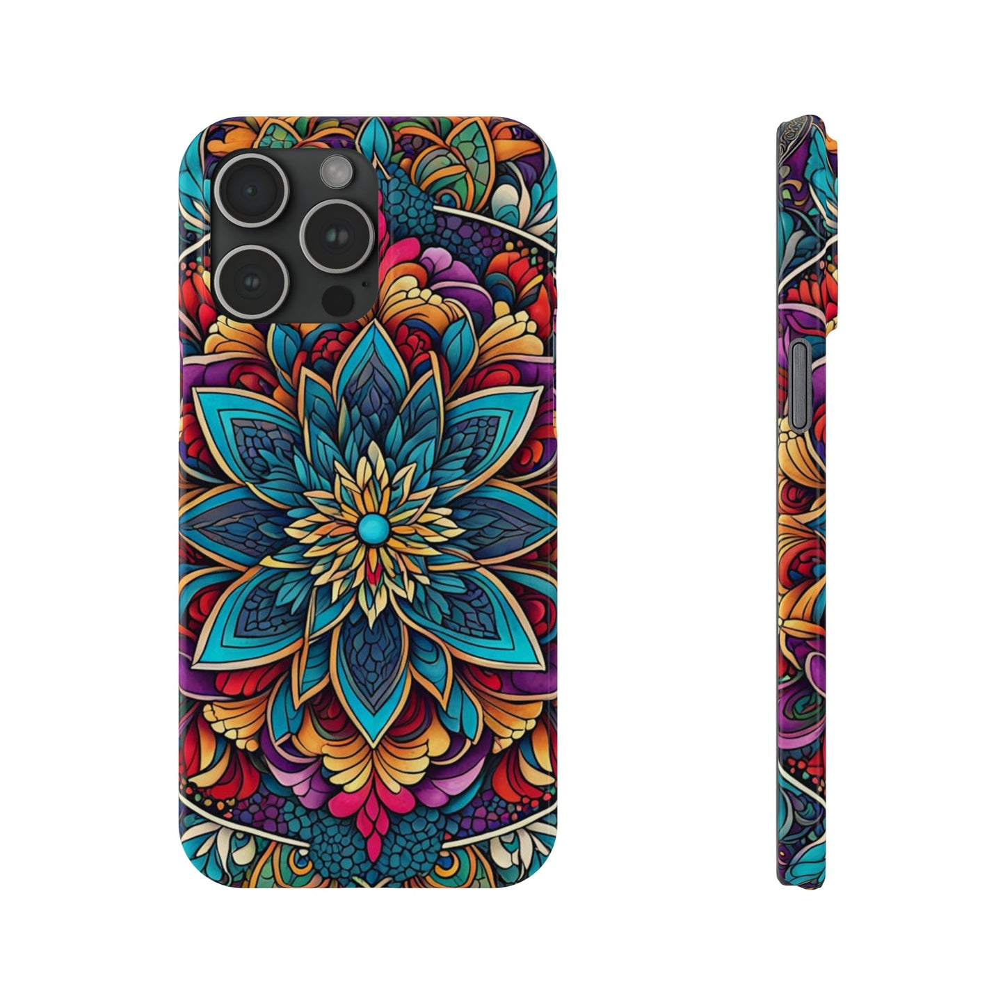 Floral Motifs Slim Phone Case - Colorwink