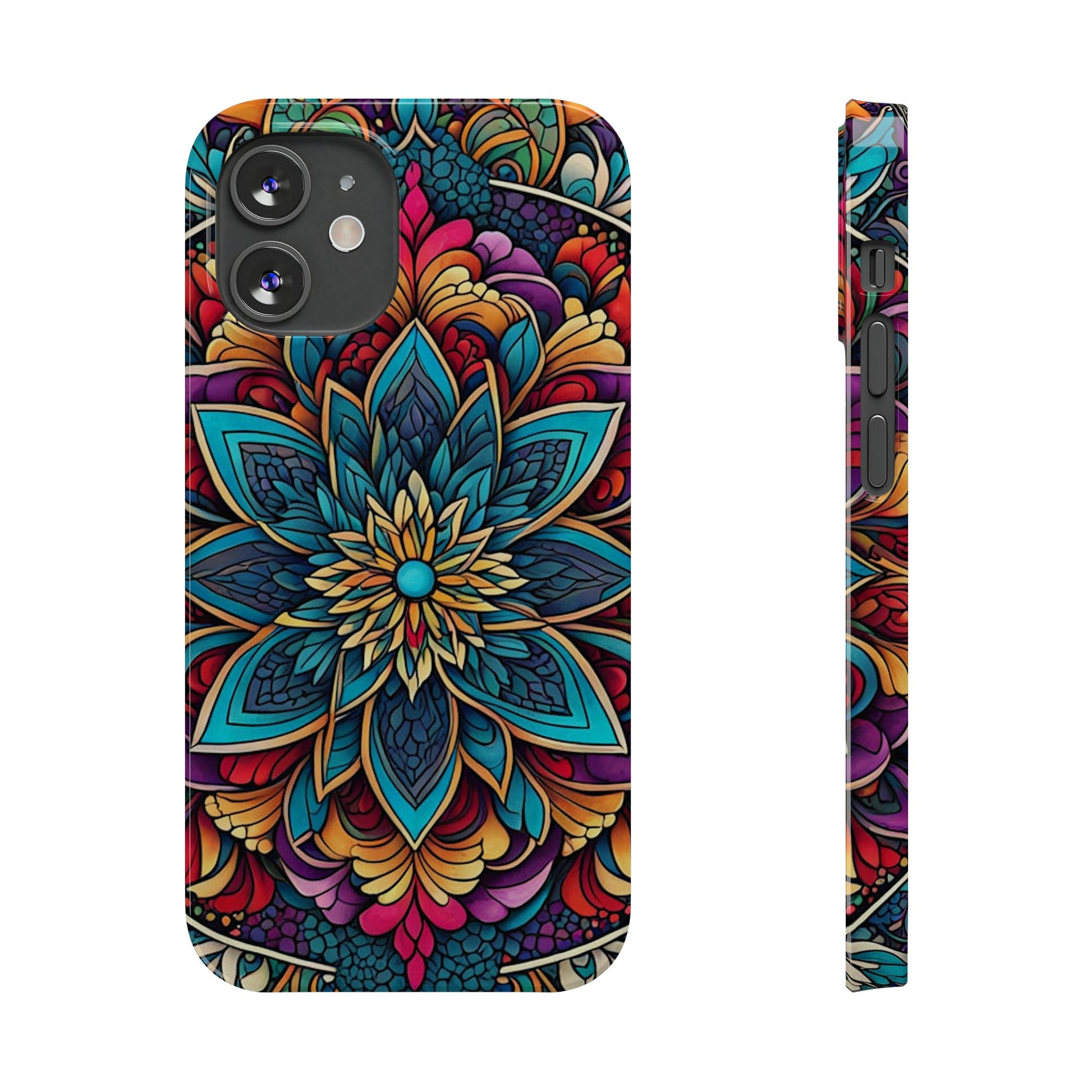 Floral Motifs Slim Phone Case - Colorwink