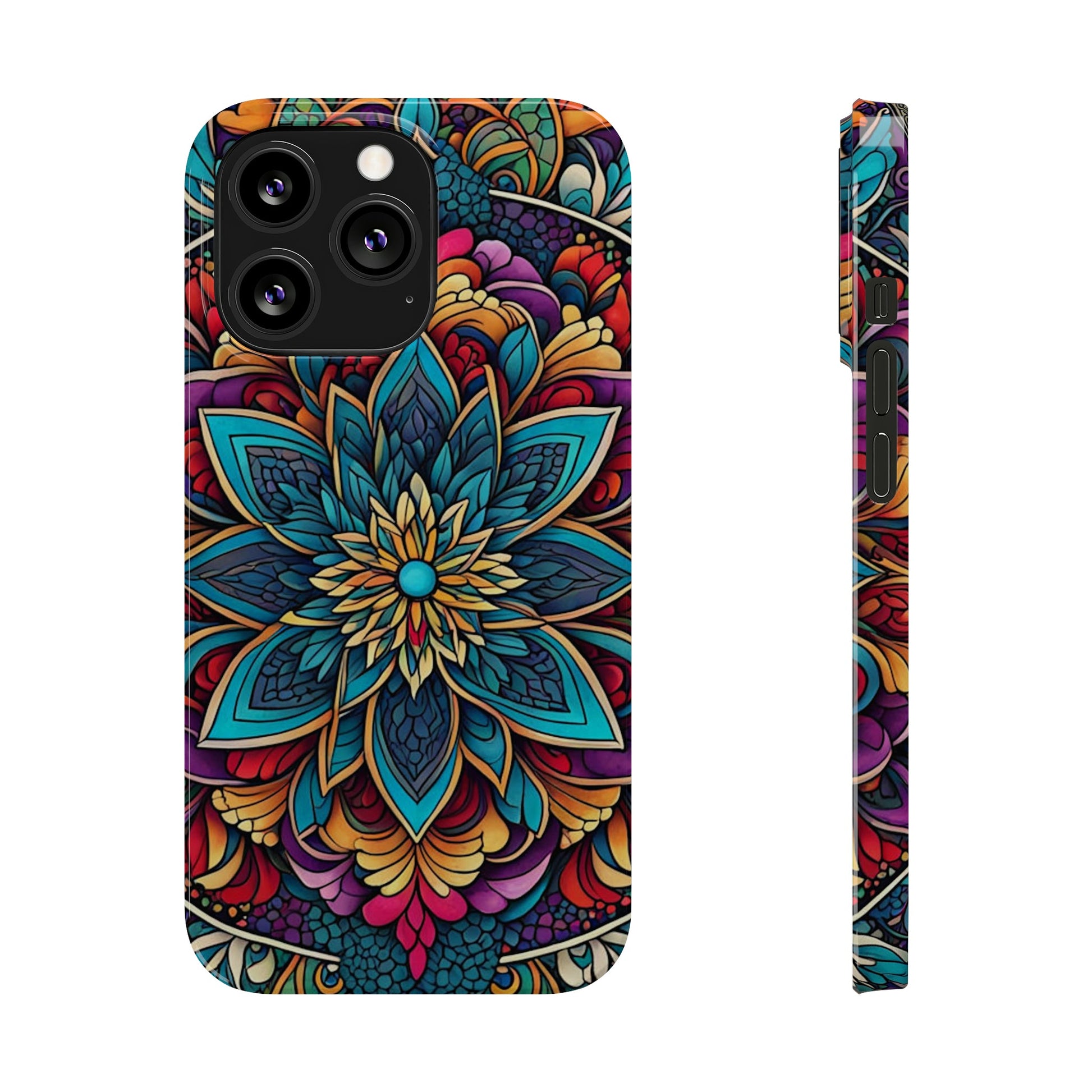 Floral Motifs Slim Phone Case - Colorwink