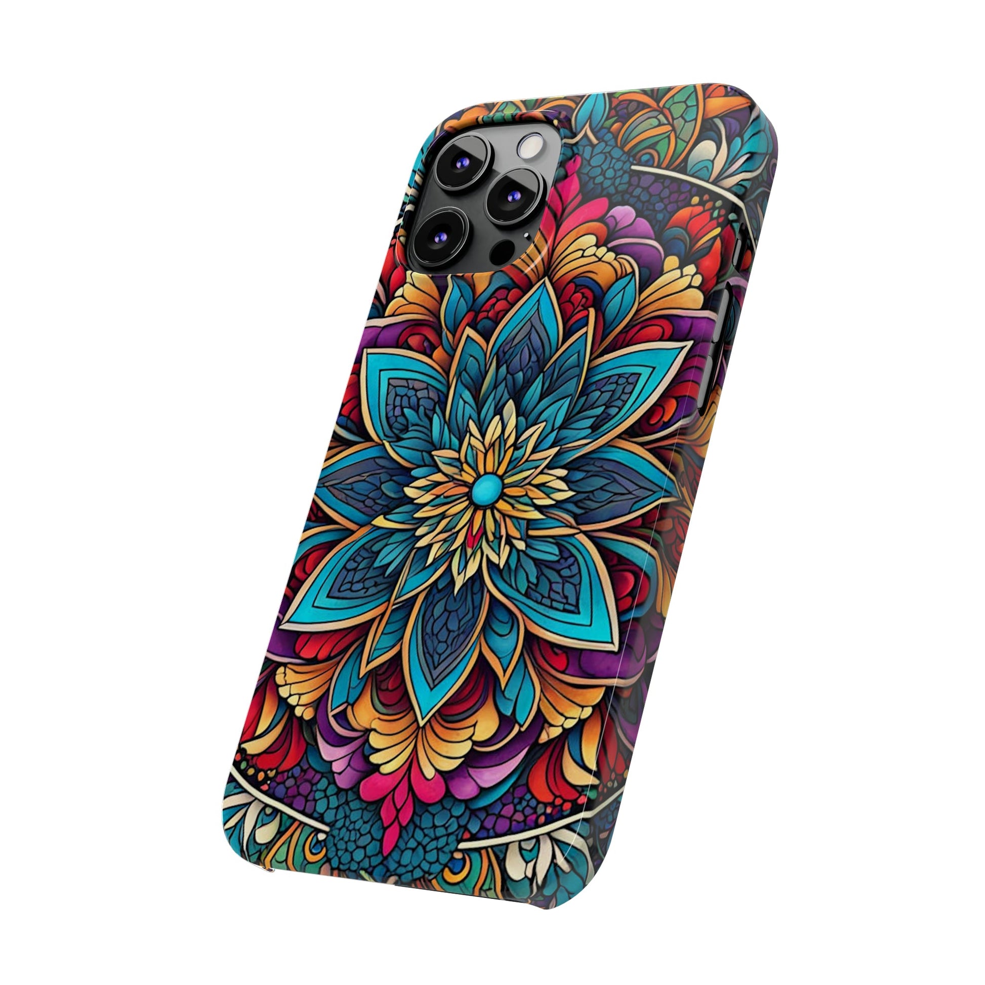 Floral Motifs Slim Phone Case - Colorwink