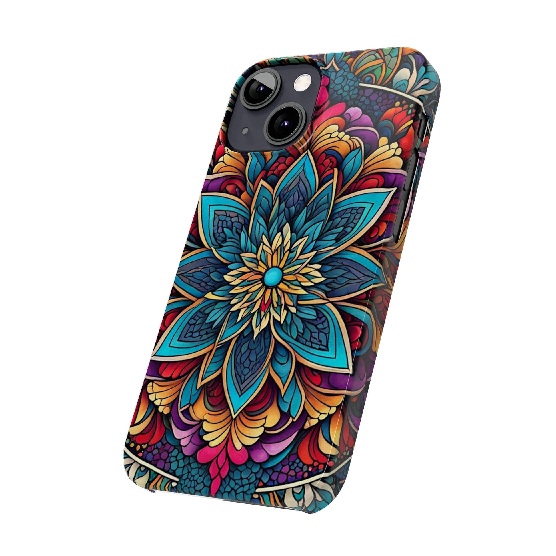 Floral Motifs Slim Phone Case - Colorwink