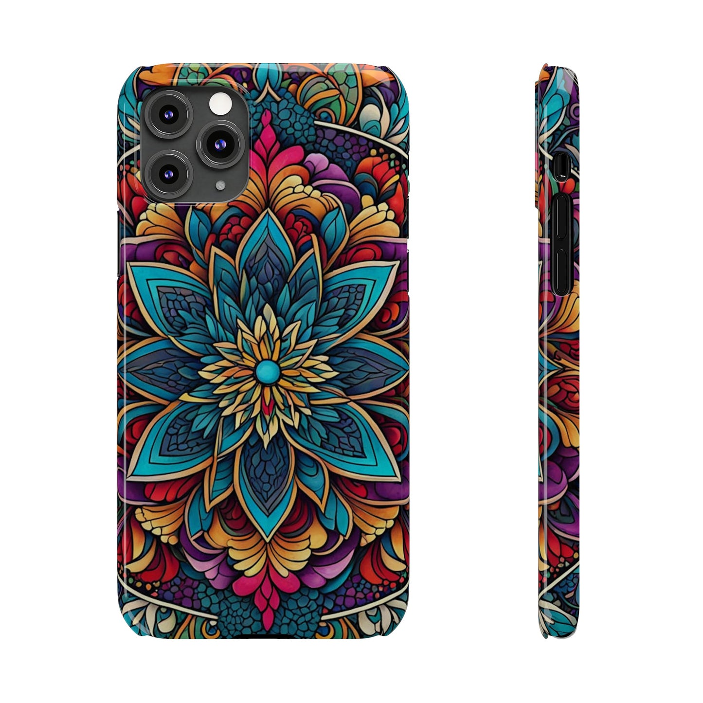 Floral Motifs Slim Phone Case - Colorwink