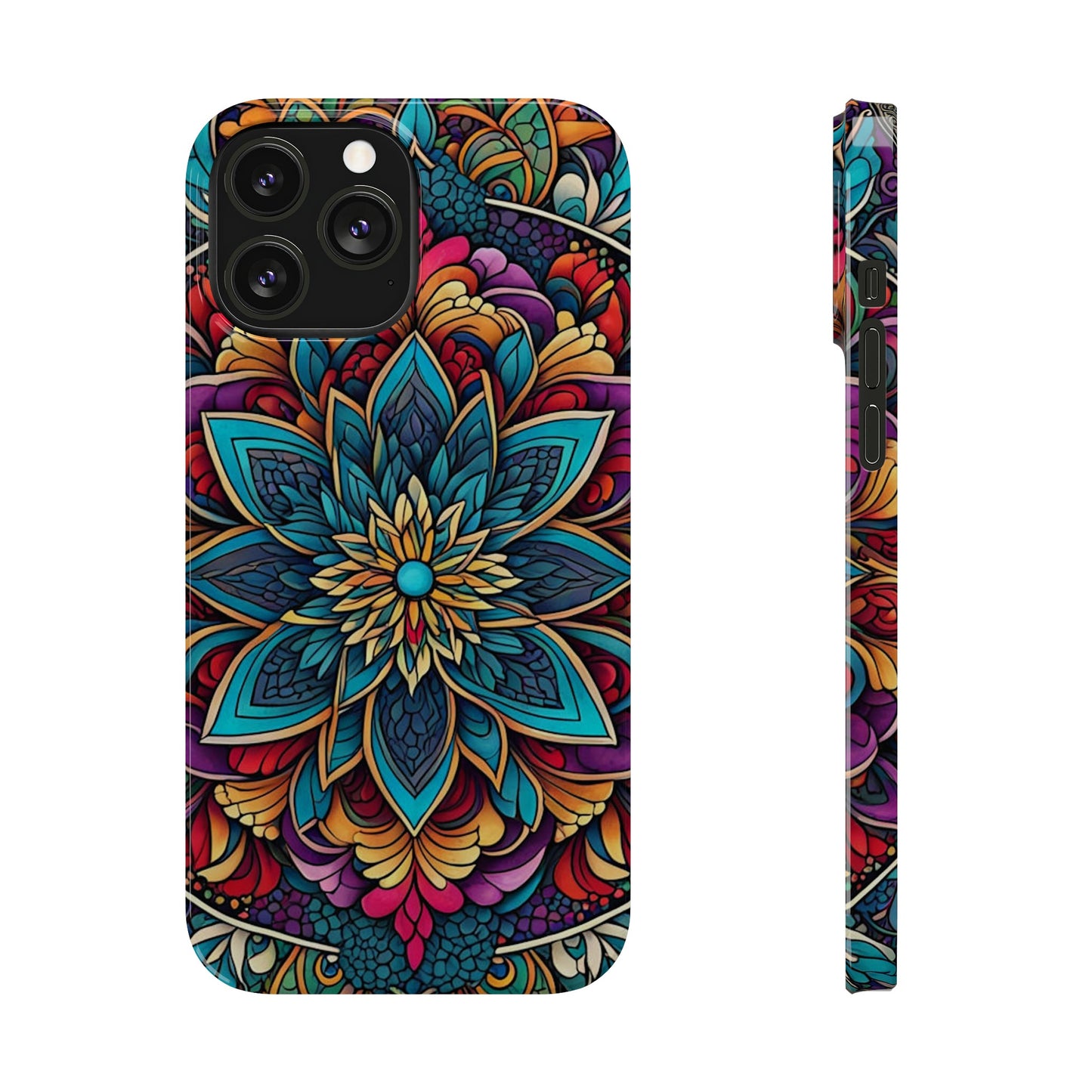 Floral Motifs Slim Phone Case - Colorwink