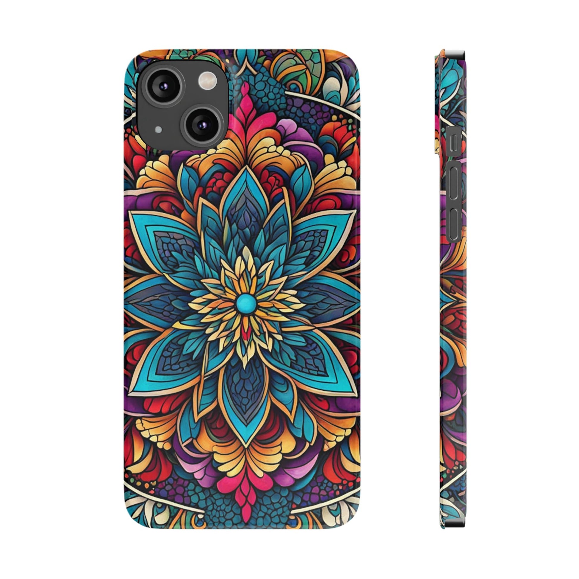 Floral Motifs Slim Phone Case - Colorwink