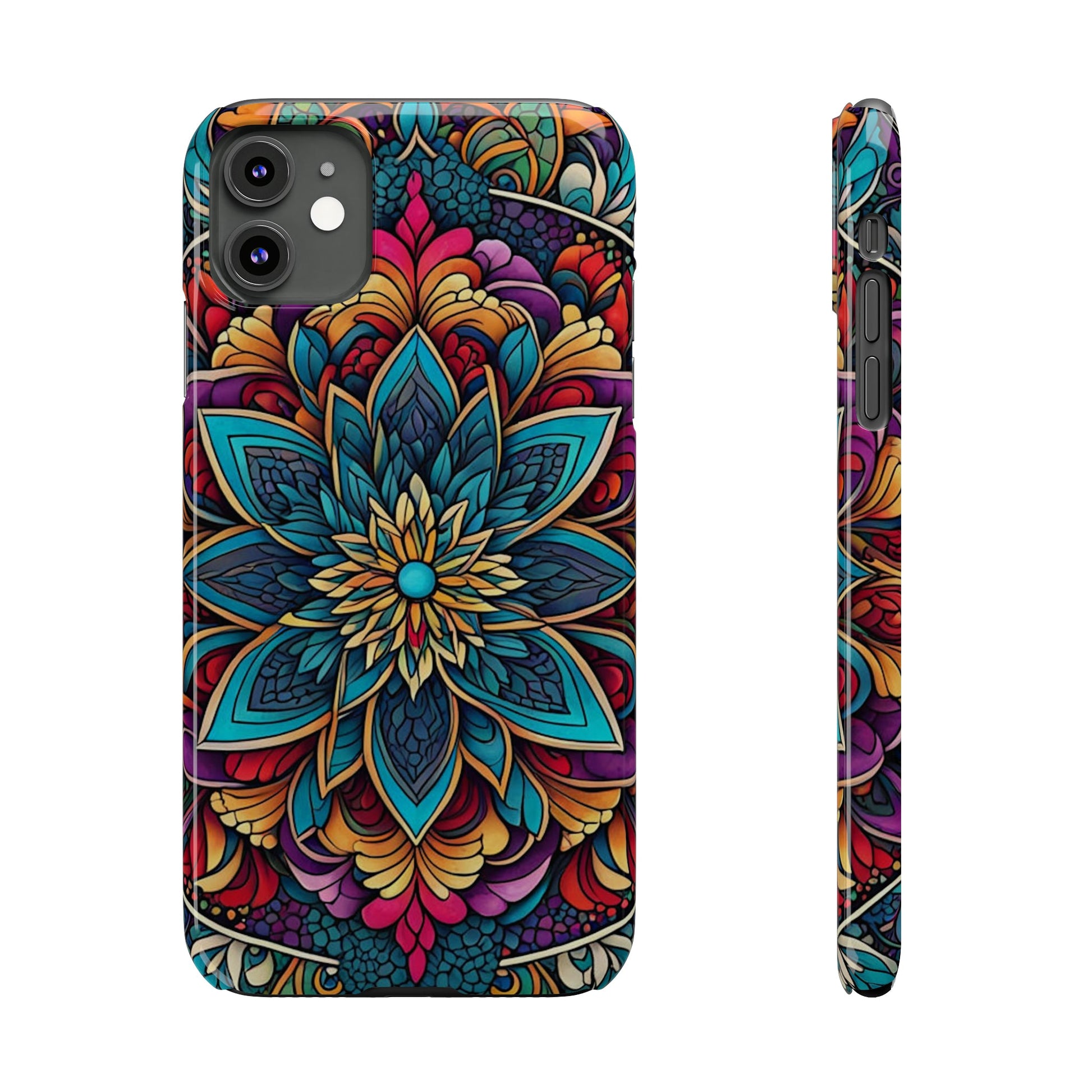 Floral Motifs Slim Phone Case - Colorwink