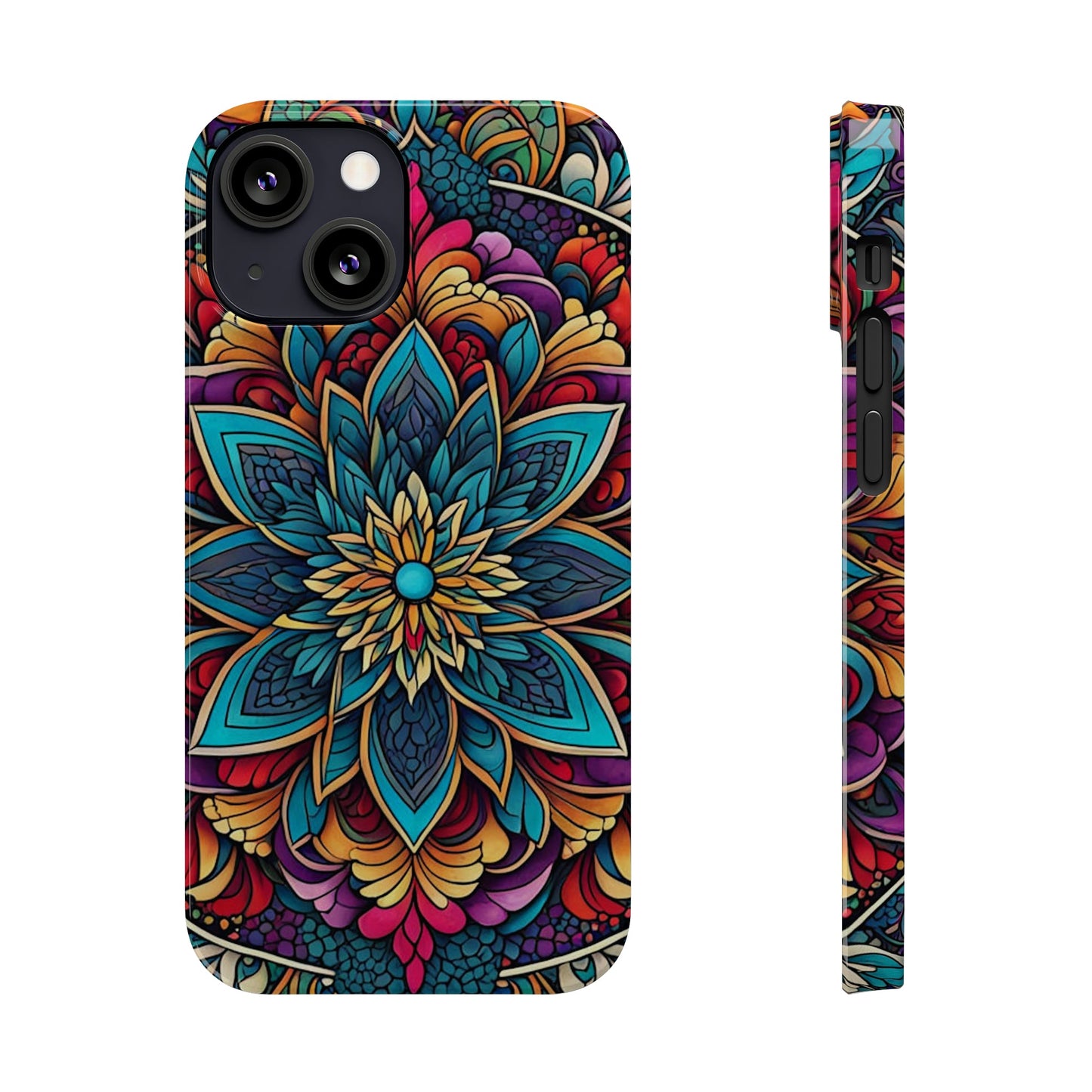 Floral Motifs Slim Phone Case - Colorwink