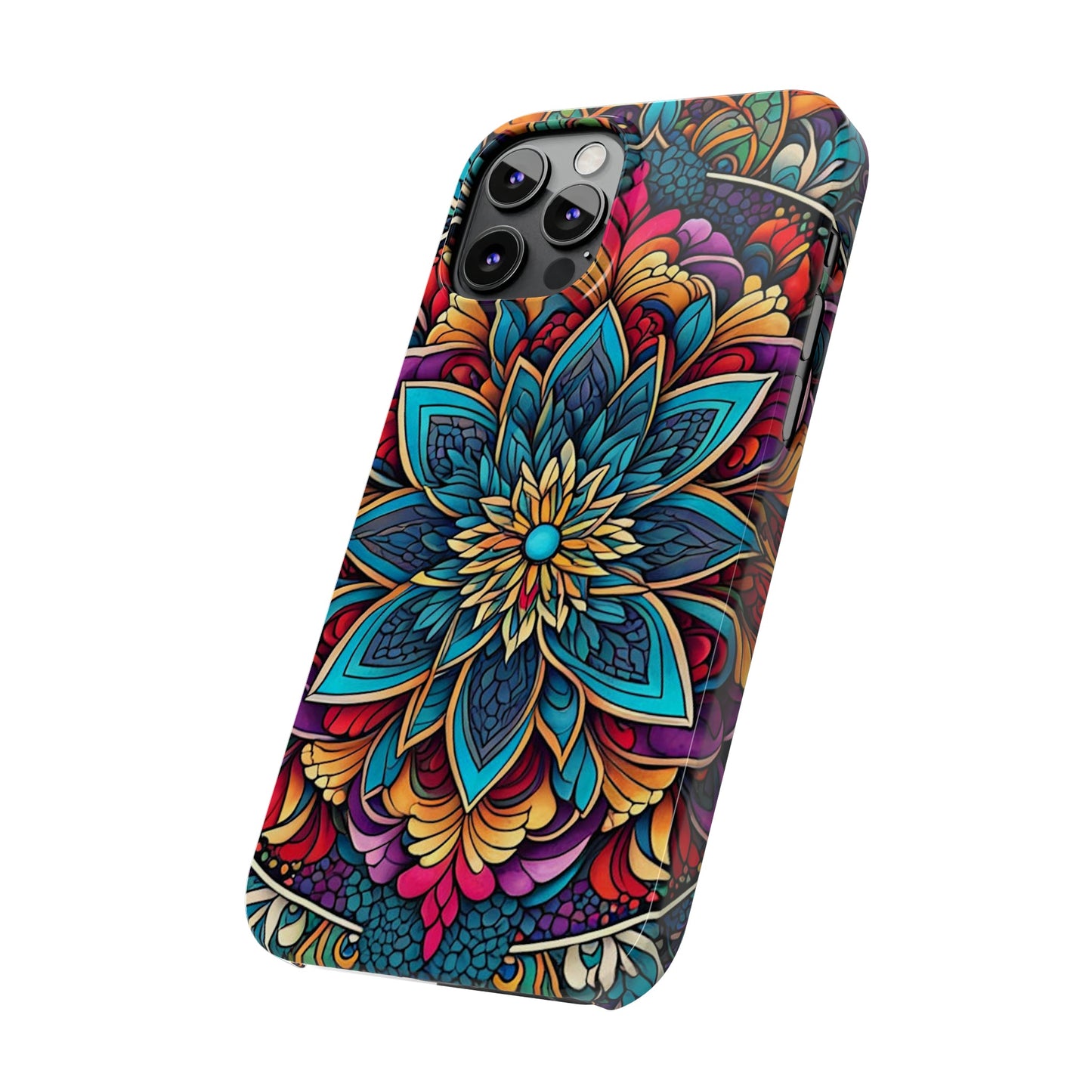 Floral Motifs Slim Phone Case - Colorwink