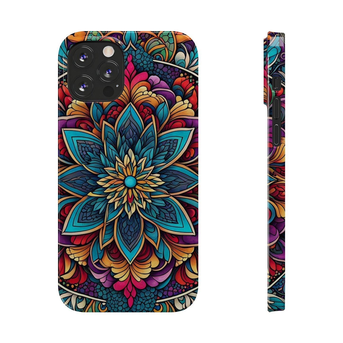 Floral Motifs Slim Phone Case - Colorwink