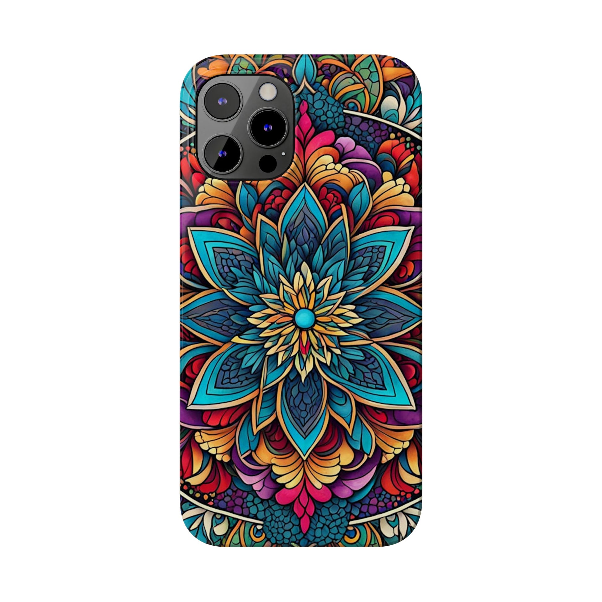 Floral Motifs Slim Phone Case - Colorwink