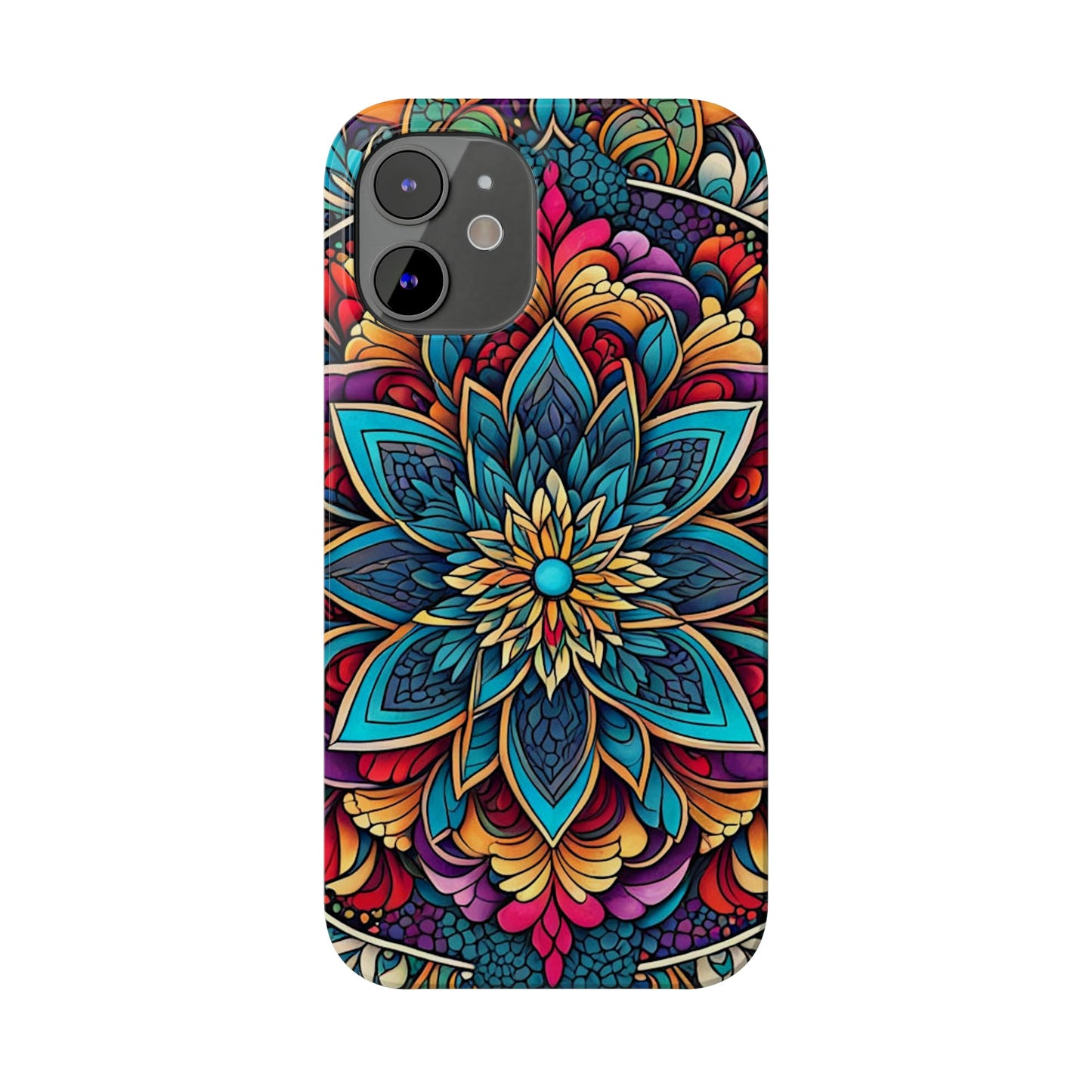 Floral Motifs Slim Phone Case - Colorwink