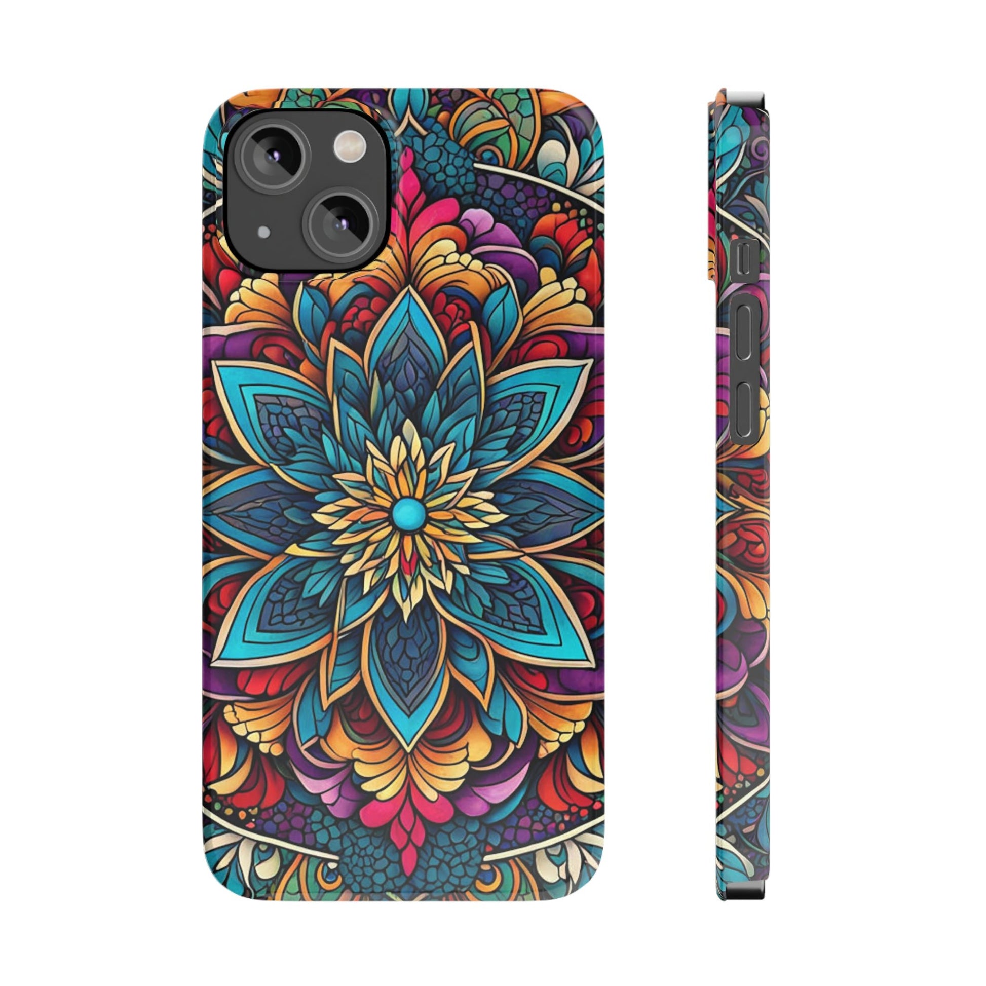 Floral Motifs Slim Phone Case - Colorwink