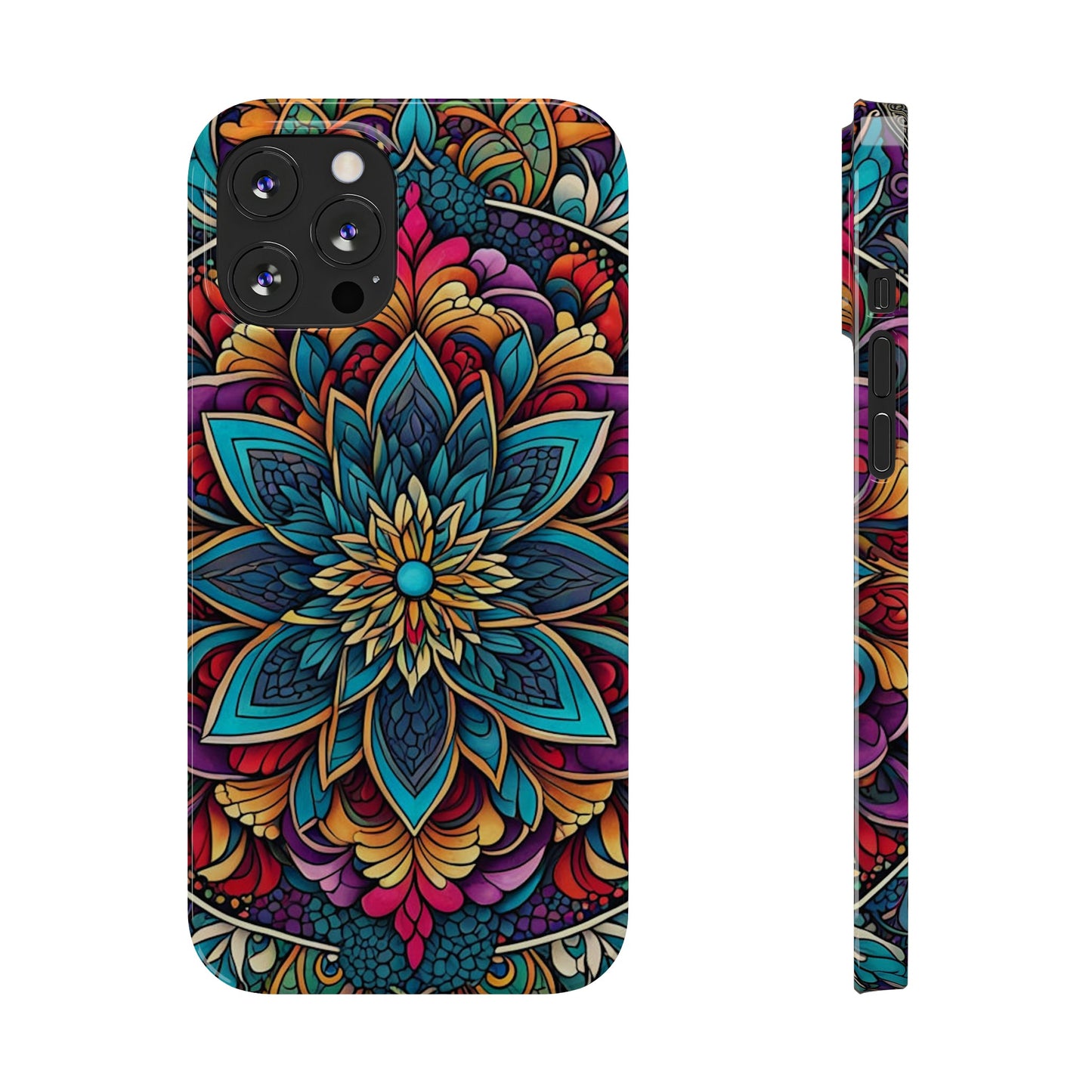 Floral Motifs Slim Phone Case - Colorwink