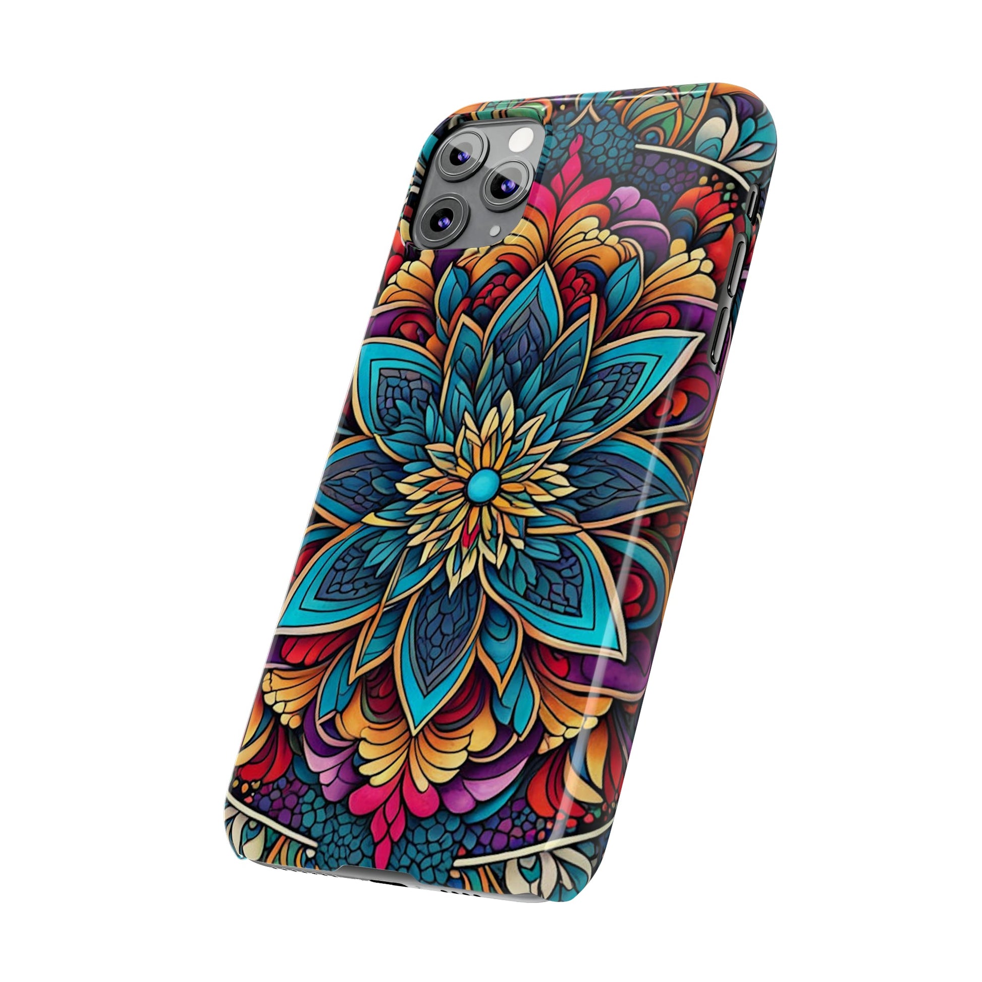 Floral Motifs Slim Phone Case - Colorwink