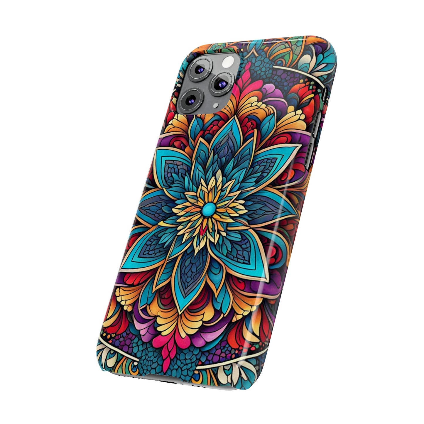 Floral Motifs Slim Phone Case - Colorwink