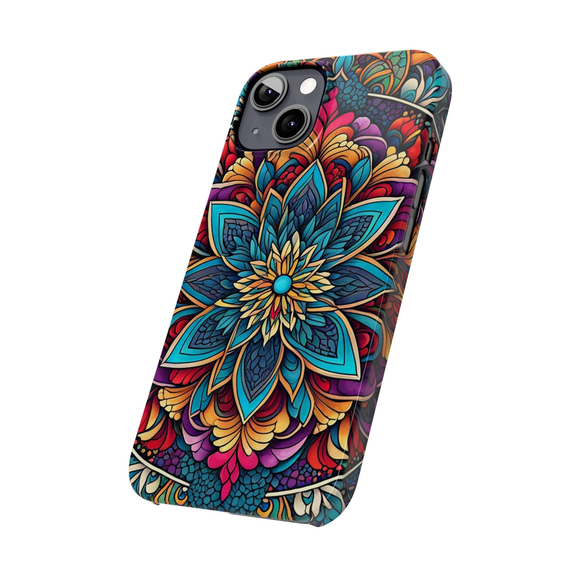 Floral Motifs Slim Phone Case - Colorwink