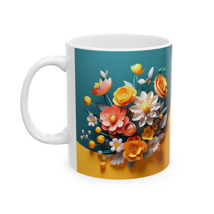 Floral Mural Coffee Mug - Colorwink