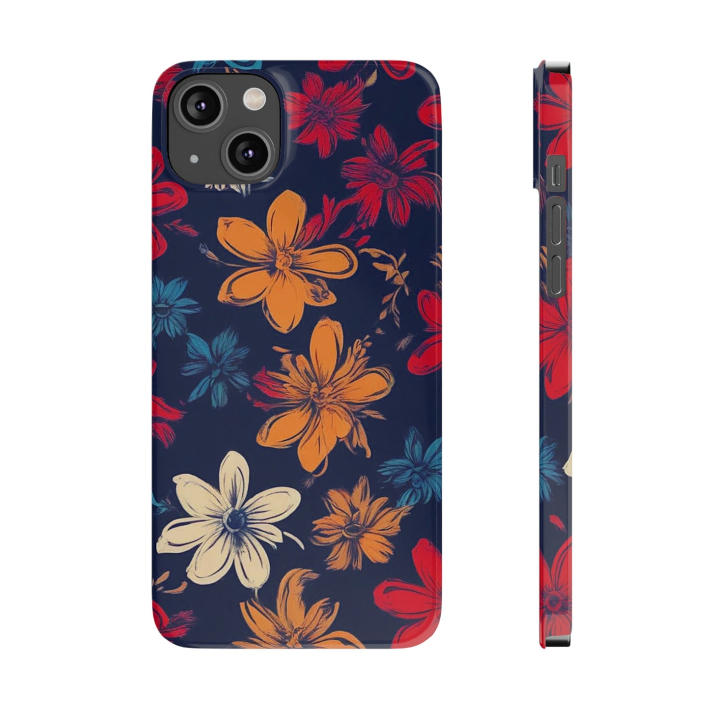 Flower Pattern Slim Phone Case - Colorwink