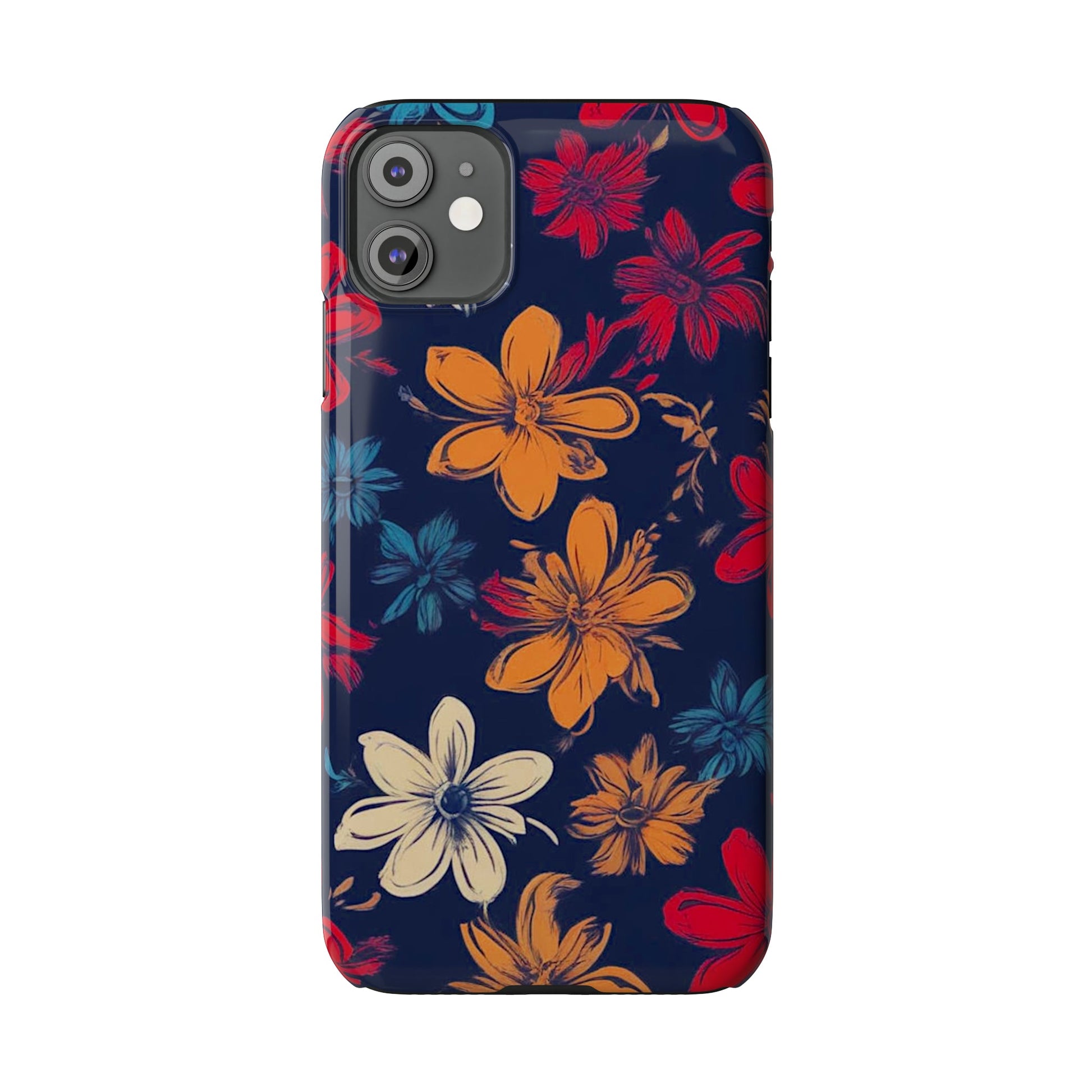 Flower Pattern Slim Phone Case - Colorwink