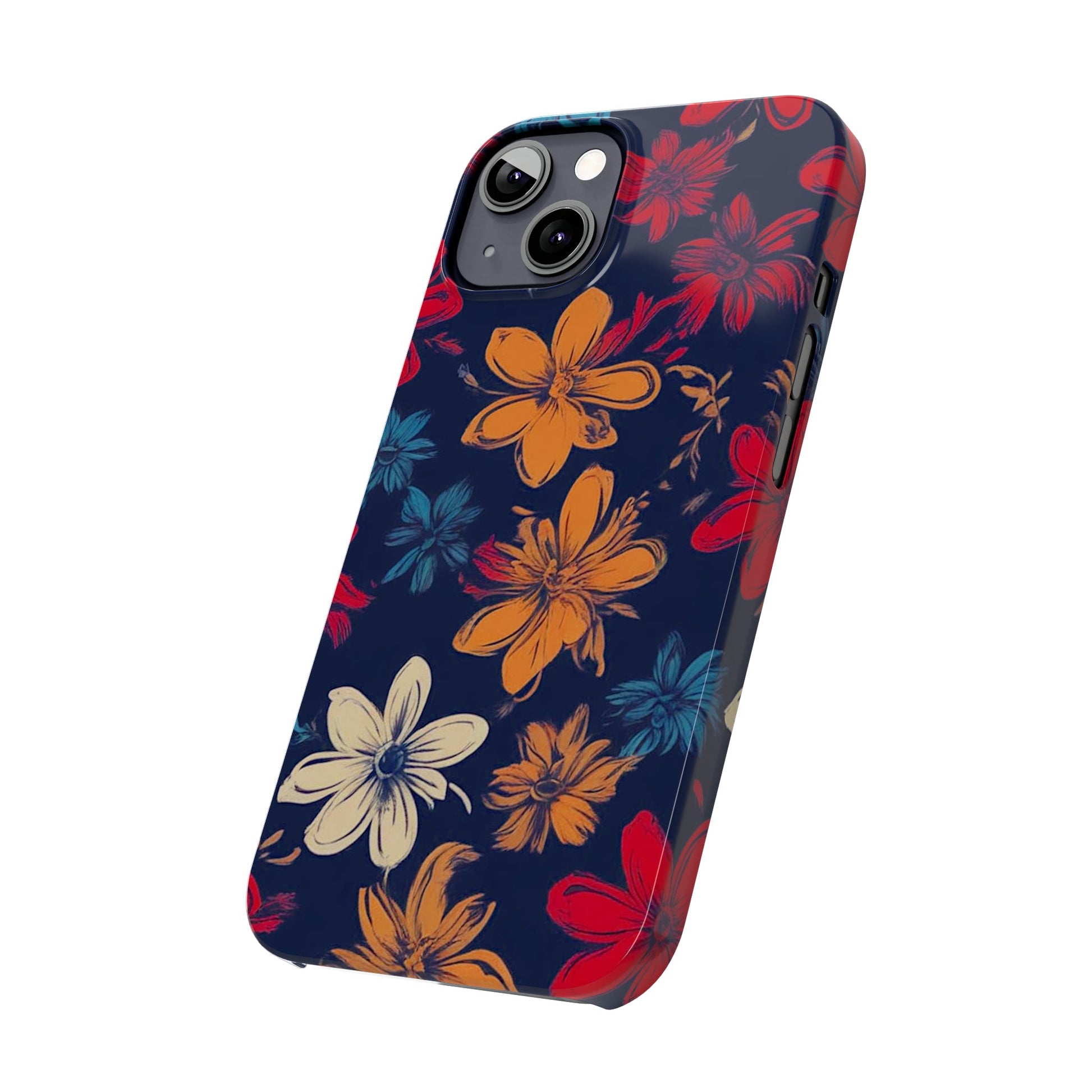 Flower Pattern Slim Phone Case - Colorwink