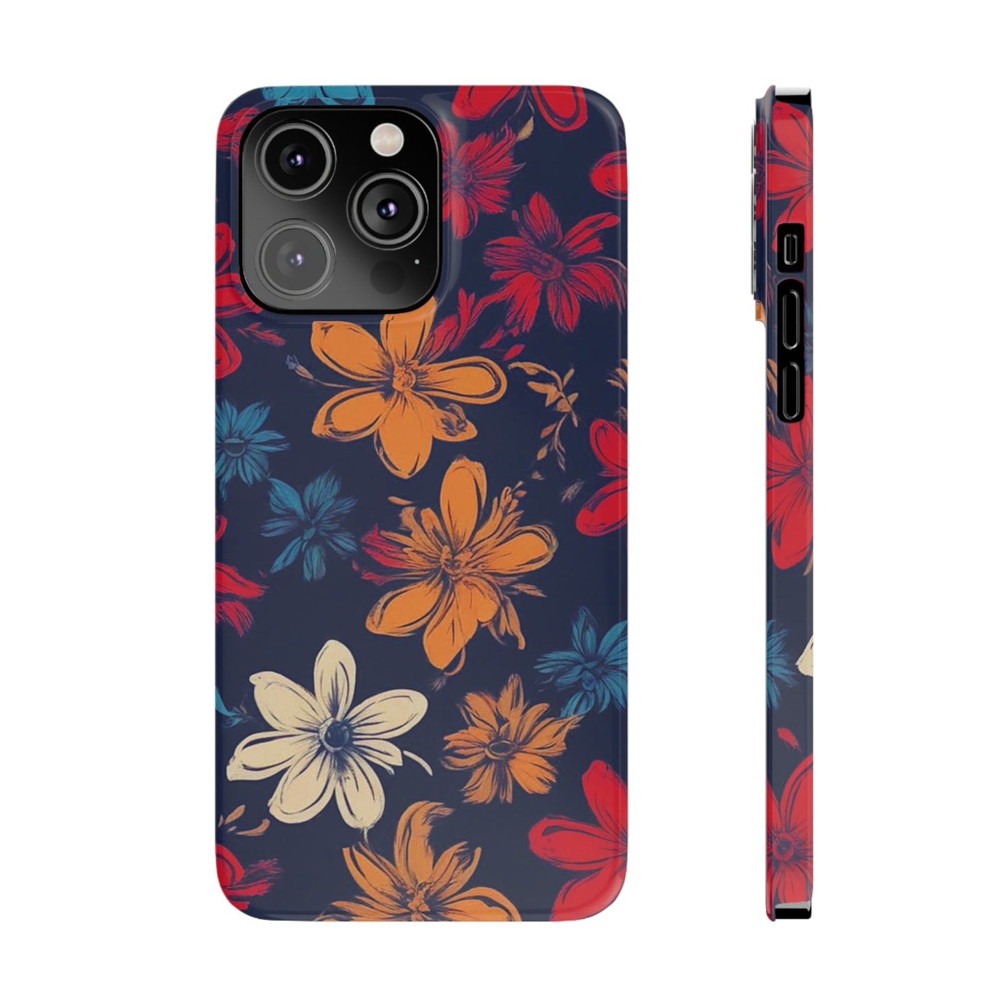 Flower Pattern Slim Phone Case - Colorwink