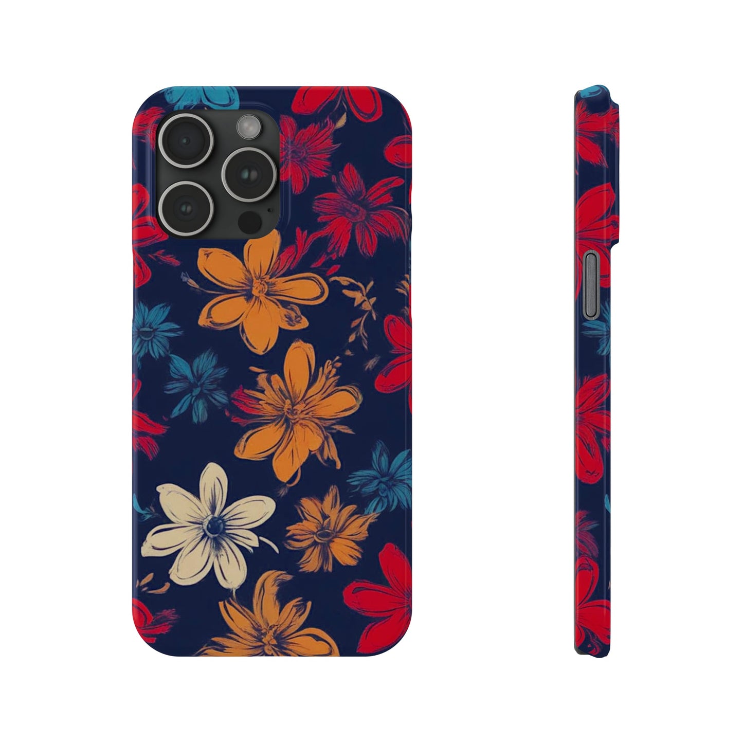 Flower Pattern Slim Phone Case - Colorwink