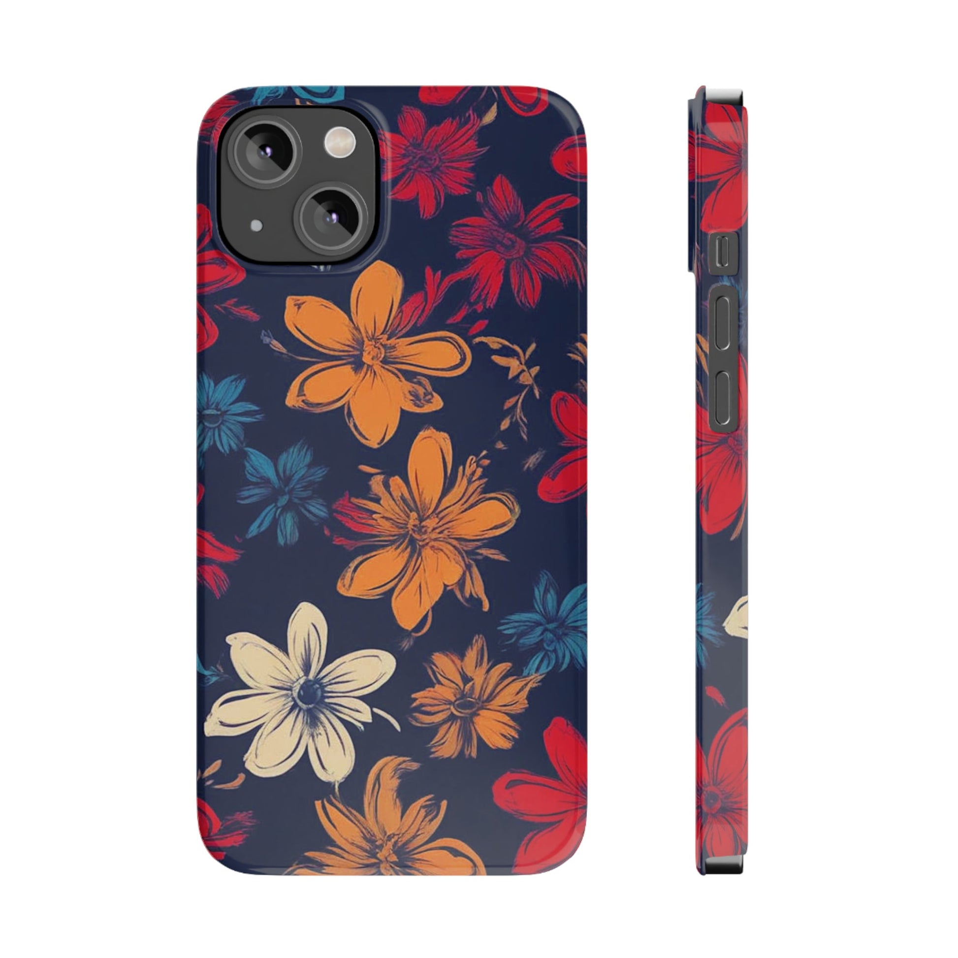 Flower Pattern Slim Phone Case - Colorwink