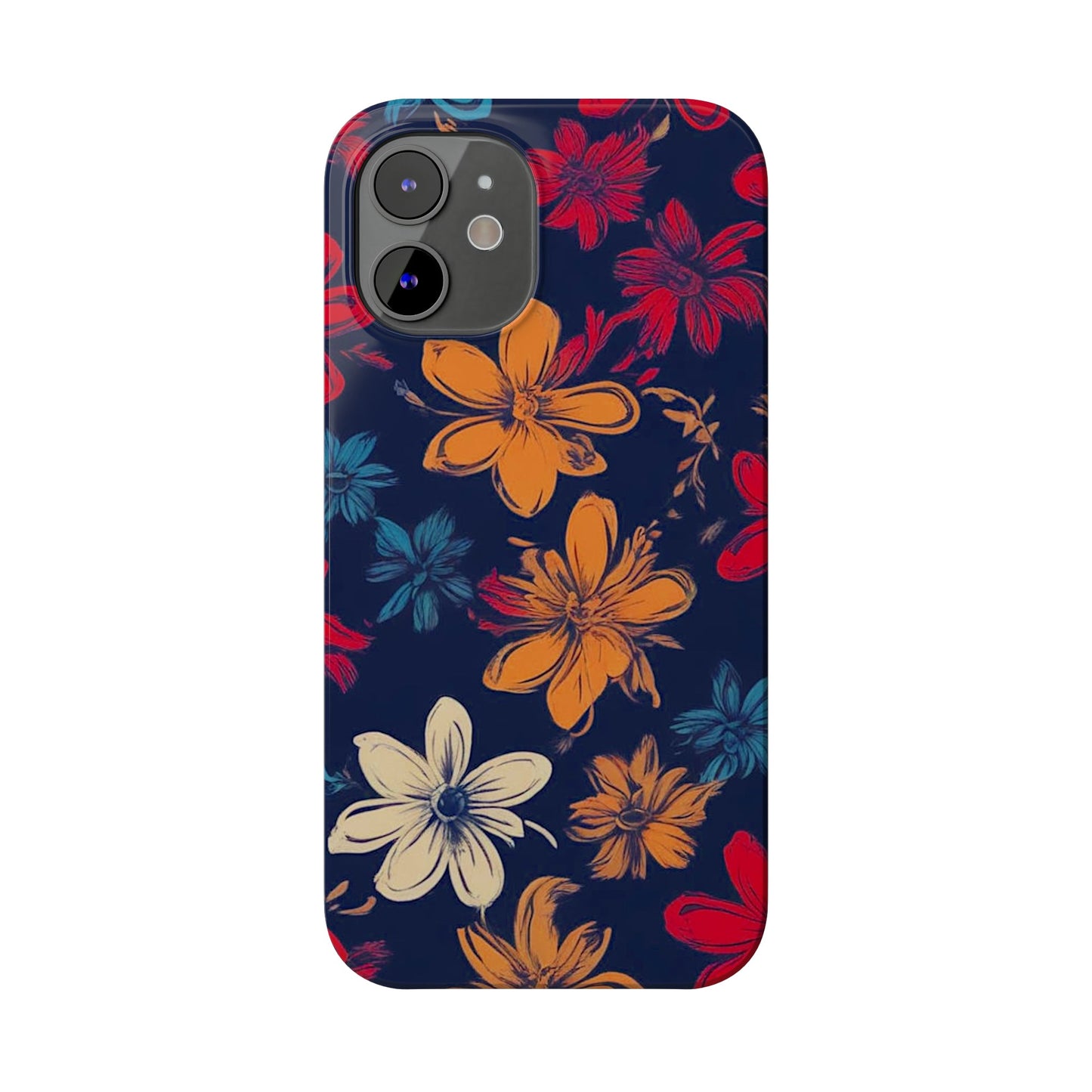 Flower Pattern Slim Phone Case - Colorwink