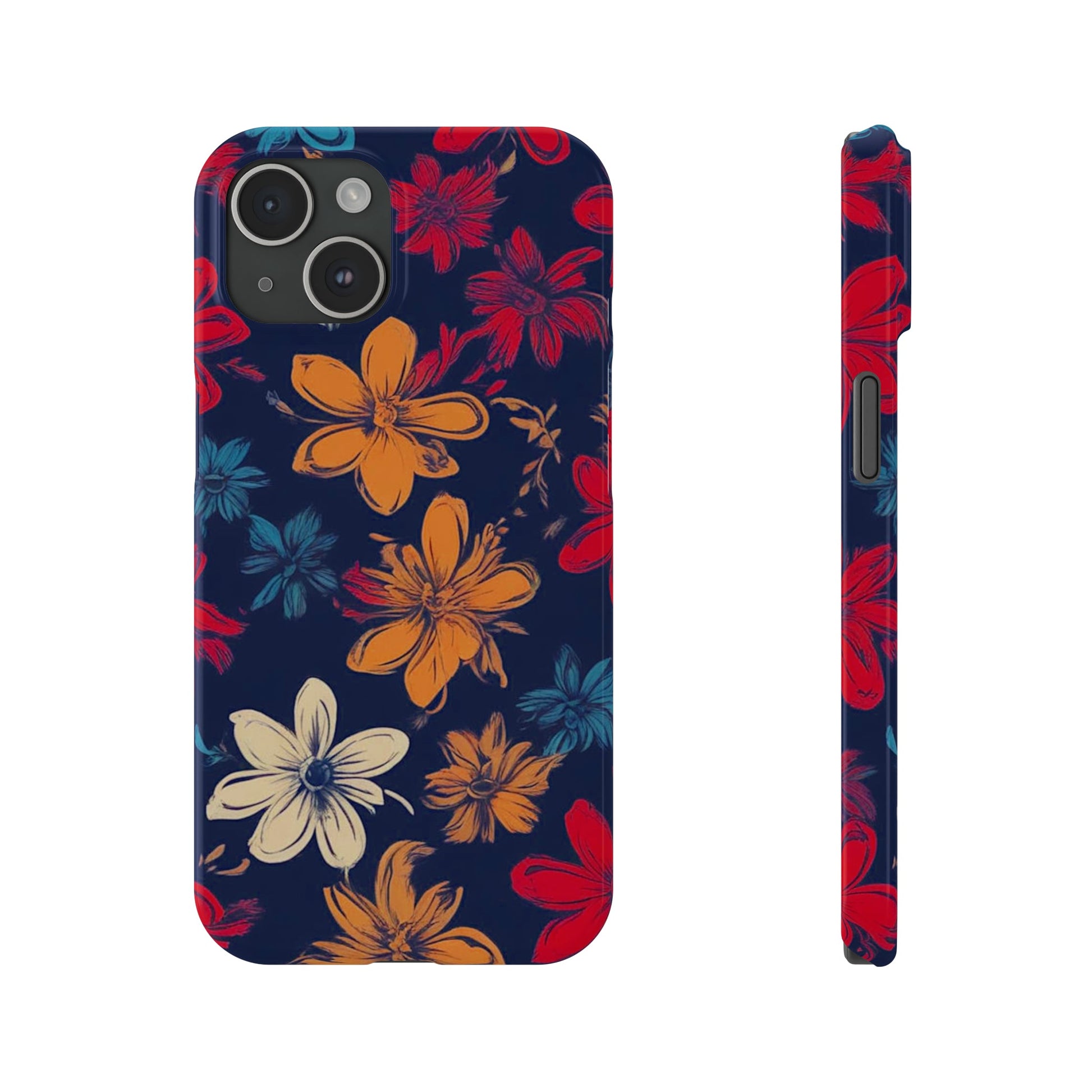 Flower Pattern Slim Phone Case - Colorwink