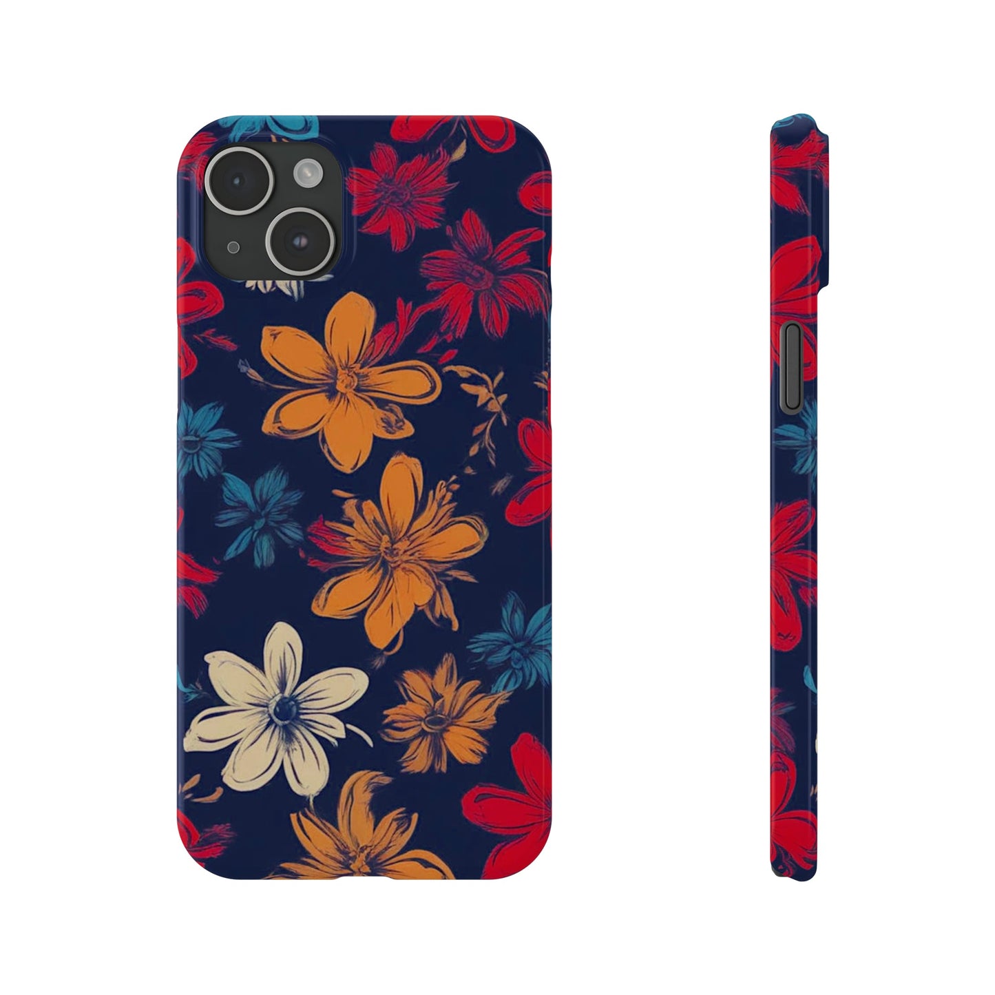 Flower Pattern Slim Phone Case - Colorwink