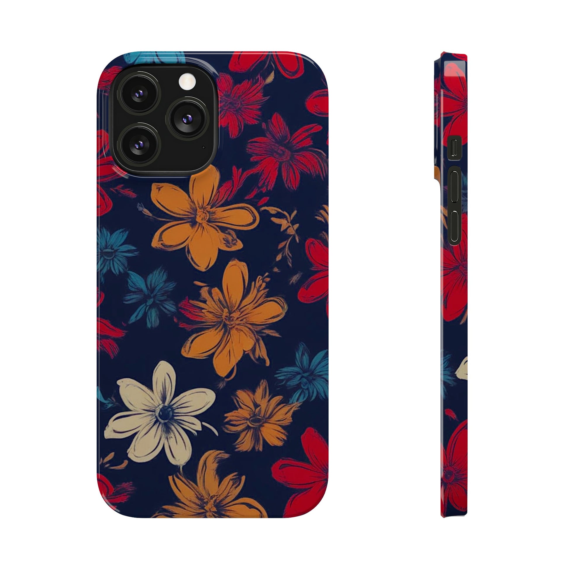 Flower Pattern Slim Phone Case - Colorwink