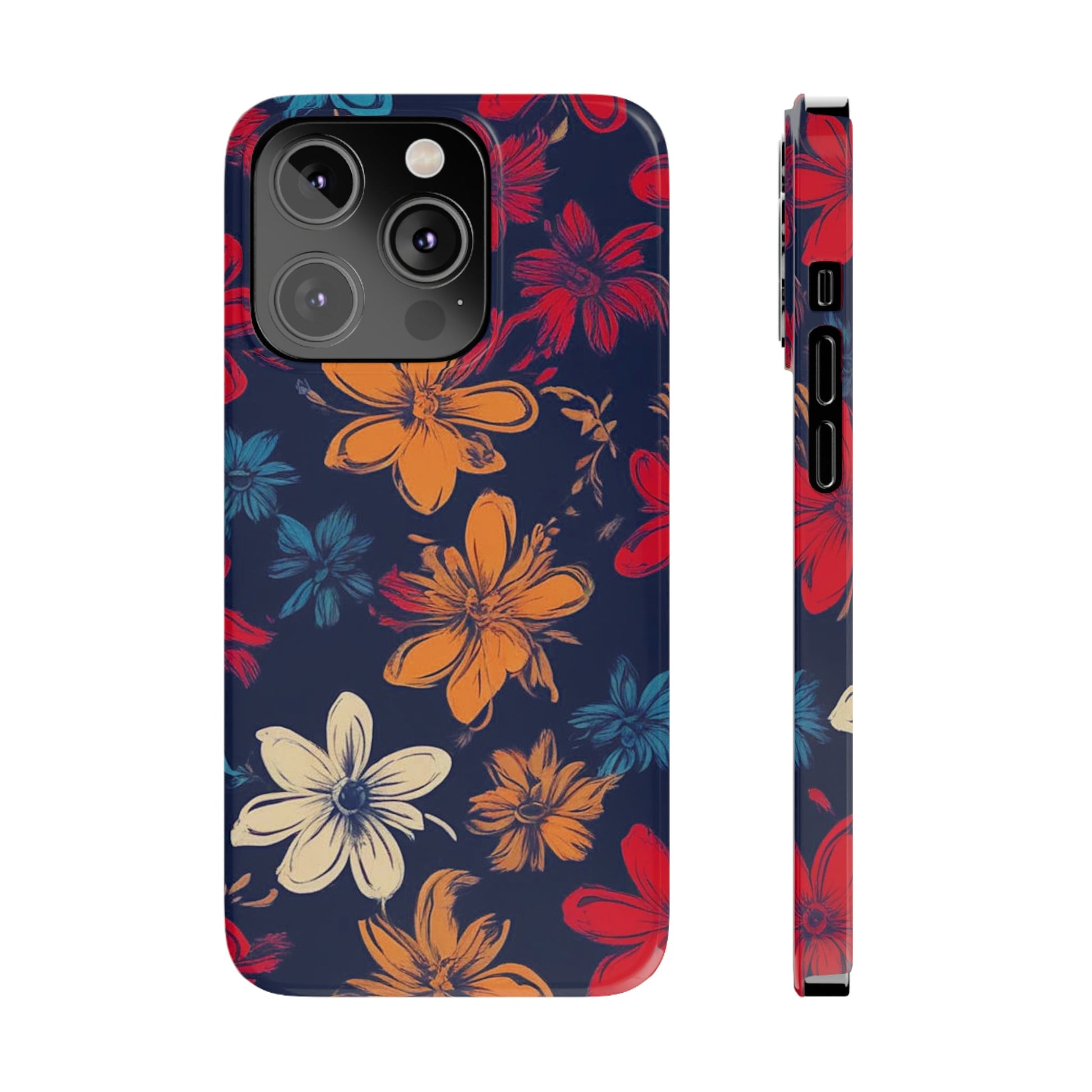 Flower Pattern Slim Phone Case - Colorwink