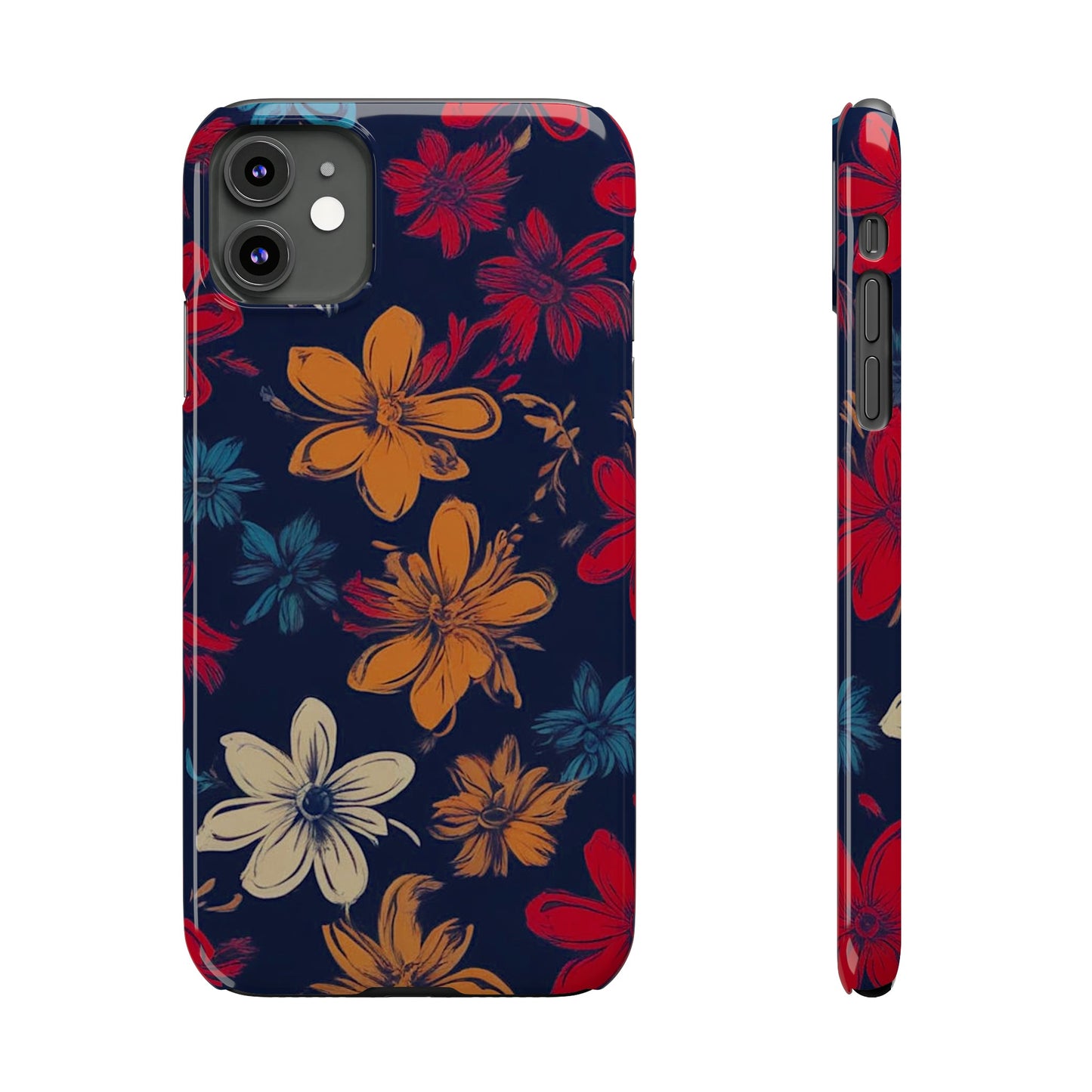 Flower Pattern Slim Phone Case - Colorwink