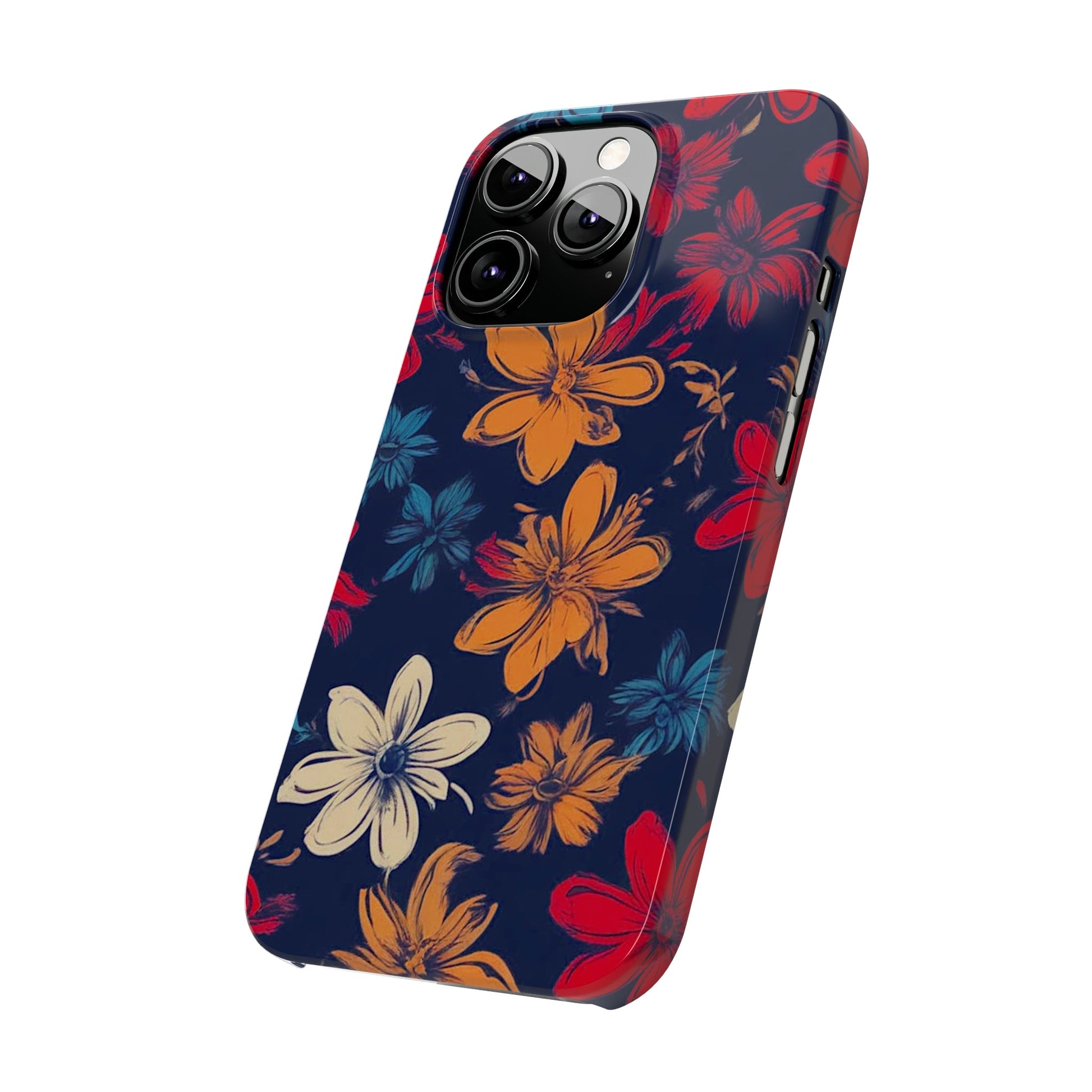 Flower Pattern Slim Phone Case - Colorwink