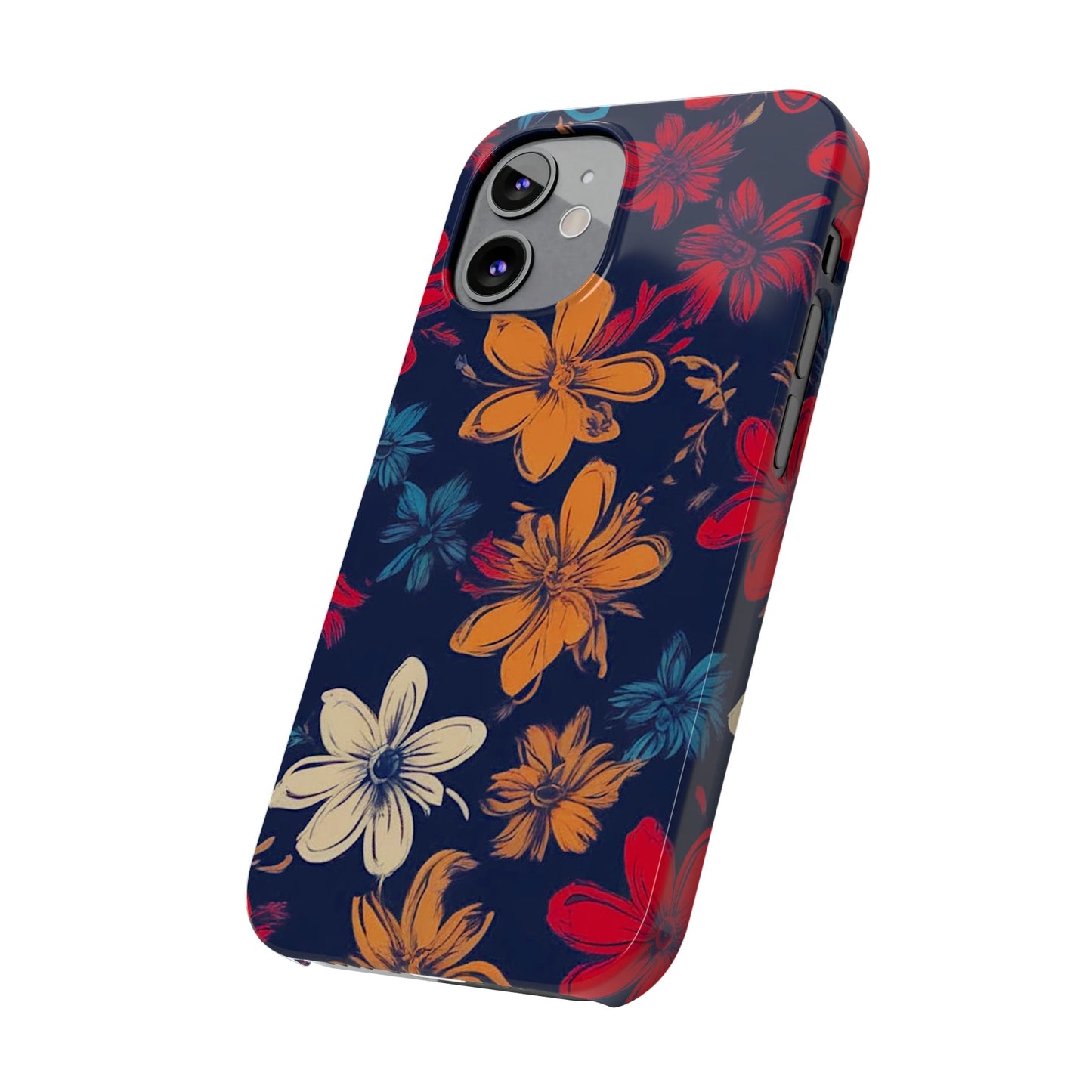 Flower Pattern Slim Phone Case - Colorwink