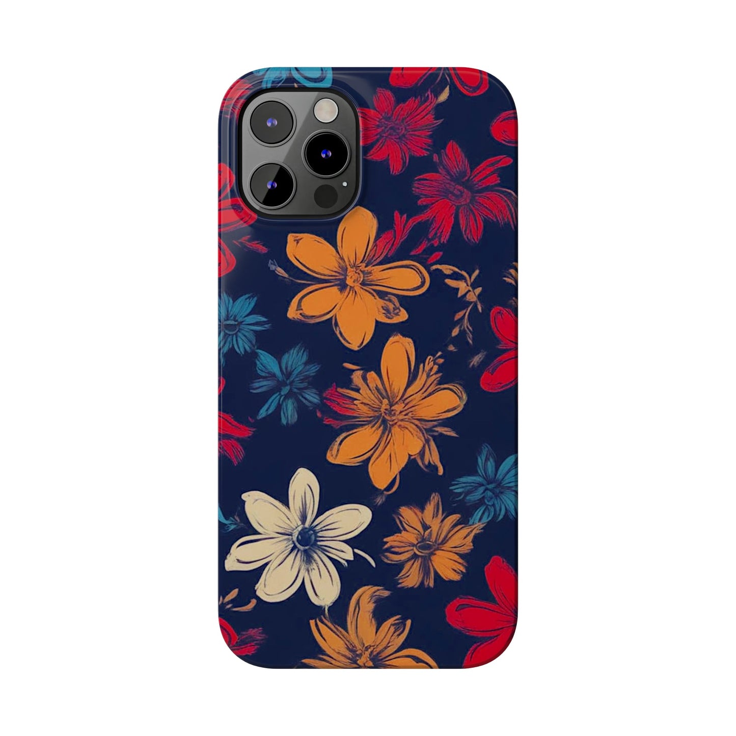 Flower Pattern Slim Phone Case - Colorwink