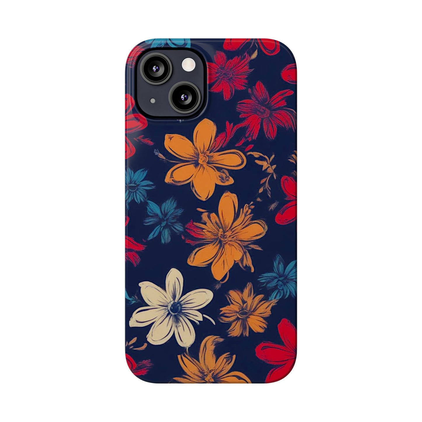 Flower Pattern Slim Phone Case - Colorwink