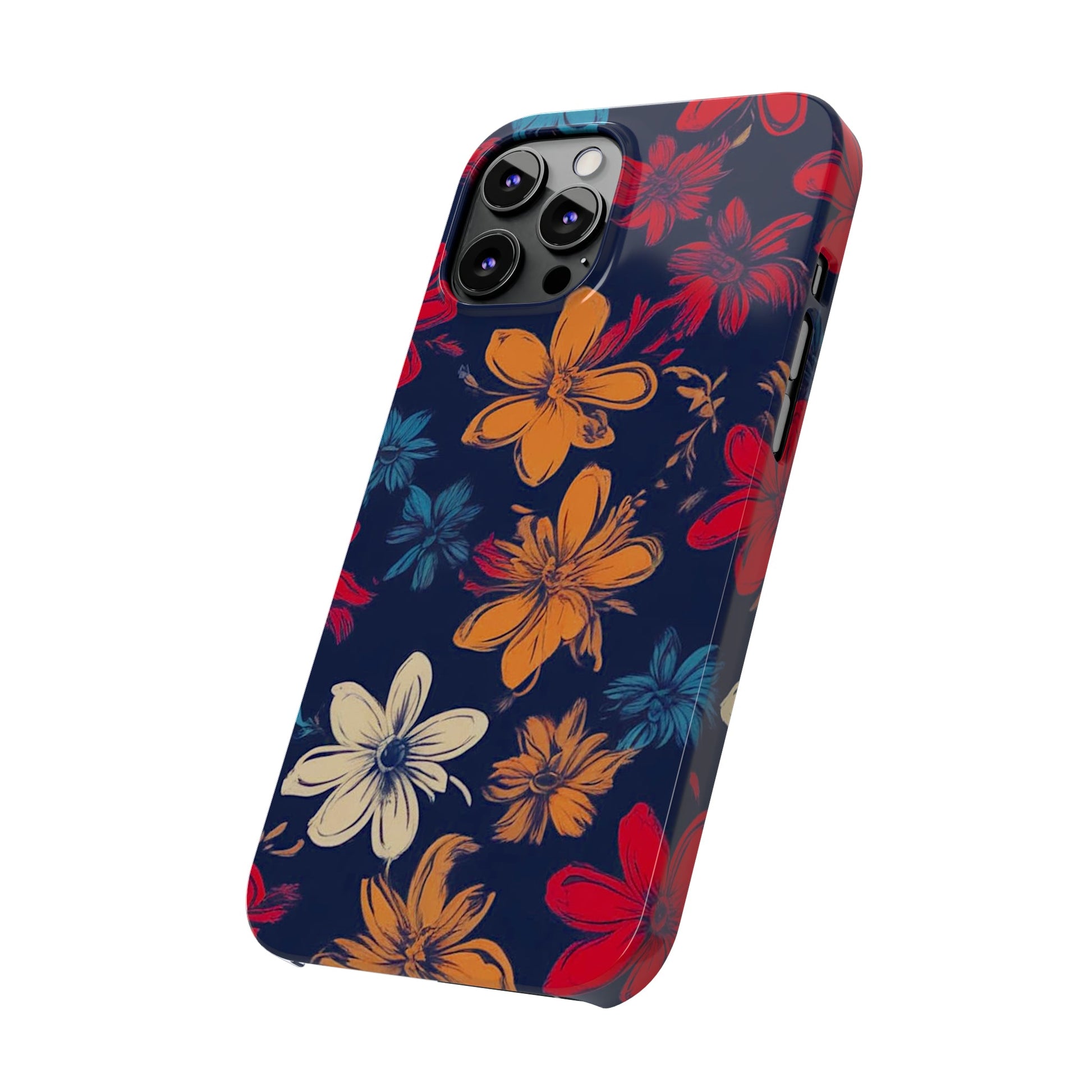 Flower Pattern Slim Phone Case - Colorwink