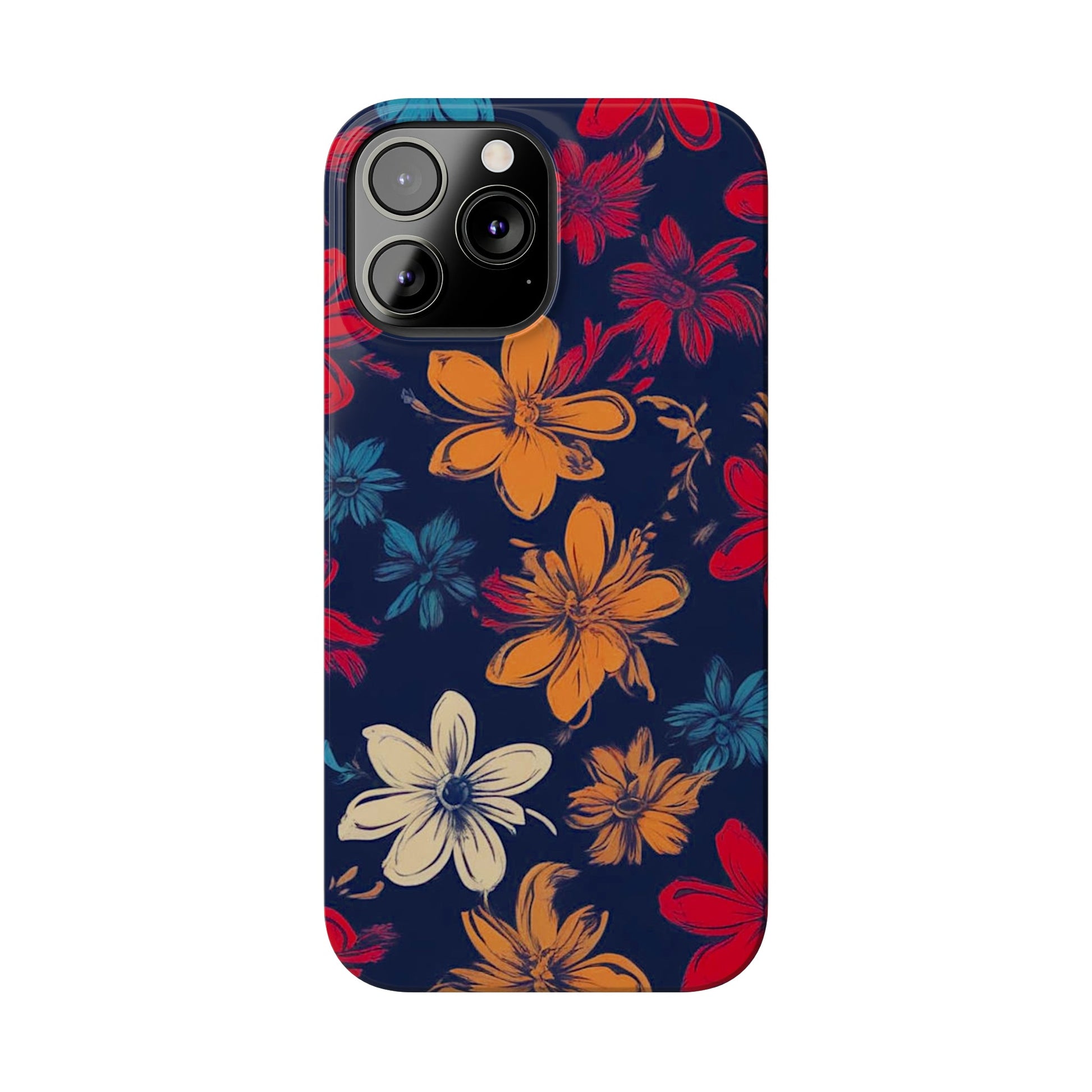 Flower Pattern Slim Phone Case - Colorwink