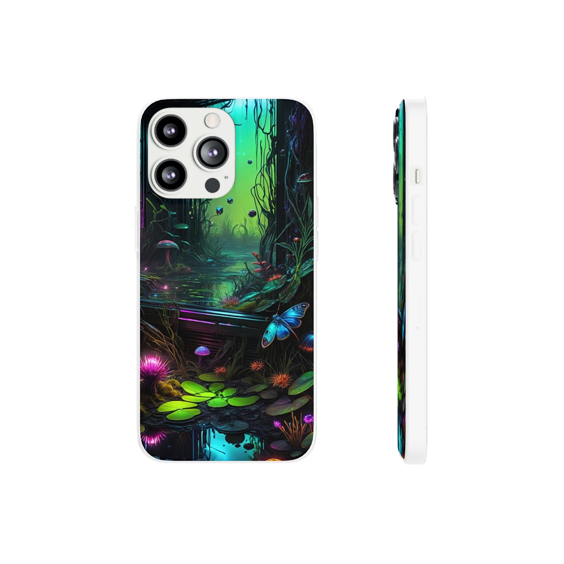 Flowery Swamp Scene Flexi Case - Colorwink