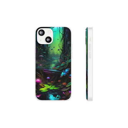 Flowery Swamp Scene Flexi Case - Colorwink