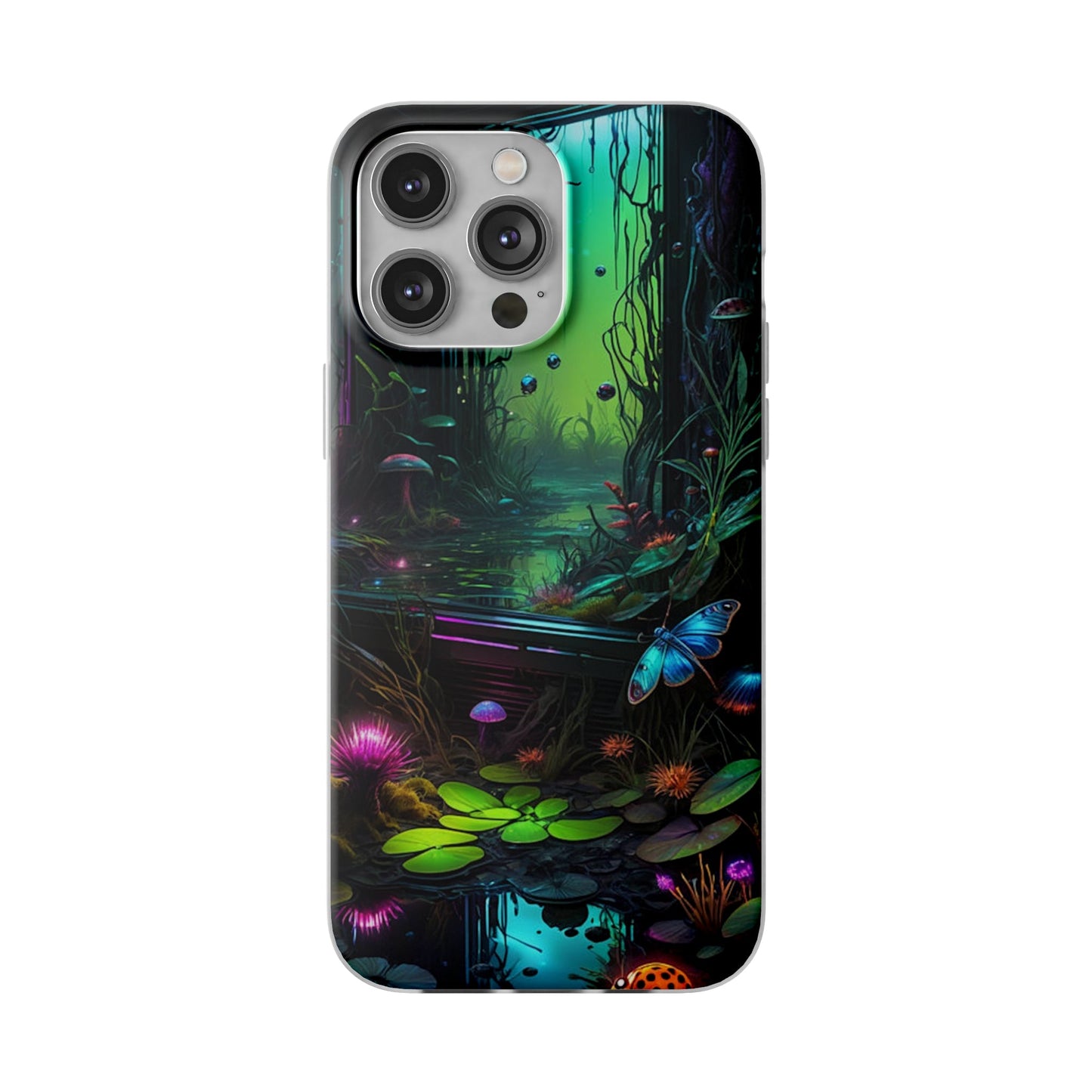 Flowery Swamp Scene Flexi Case - Colorwink