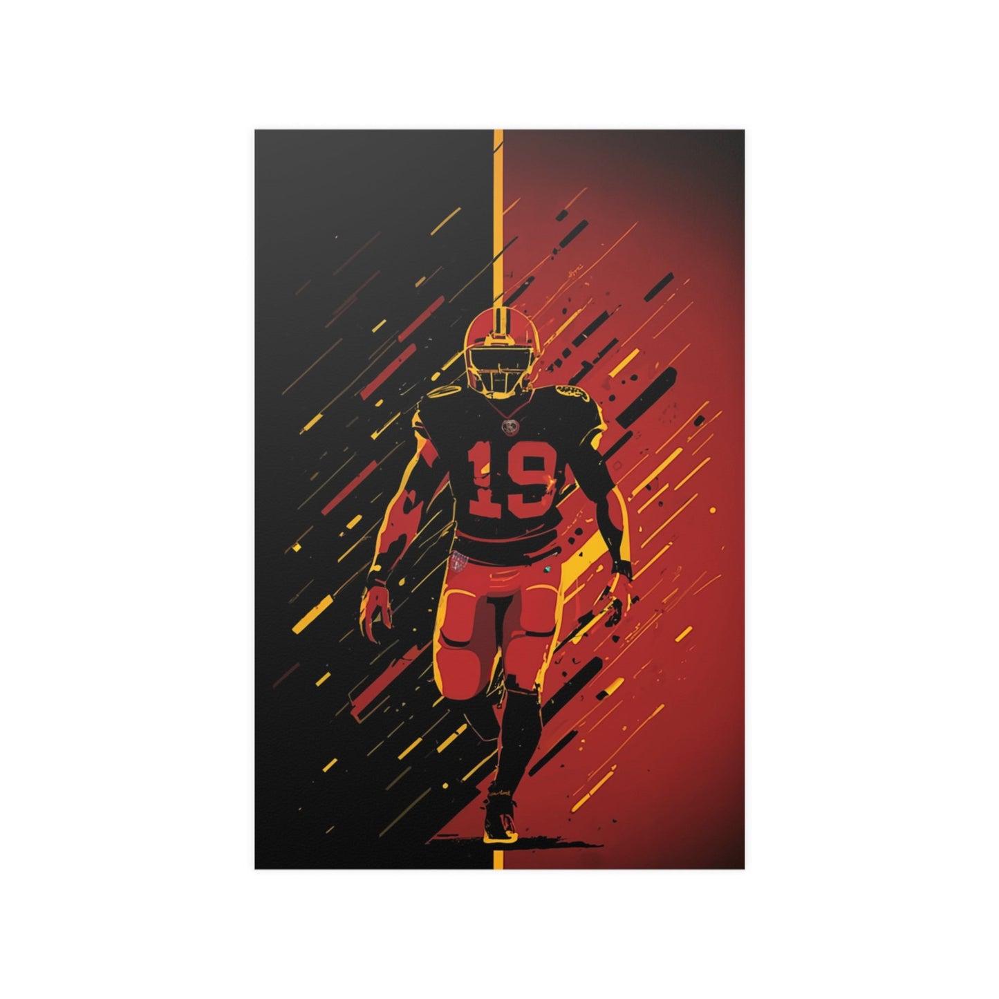 Football Player Poster - Colorwink