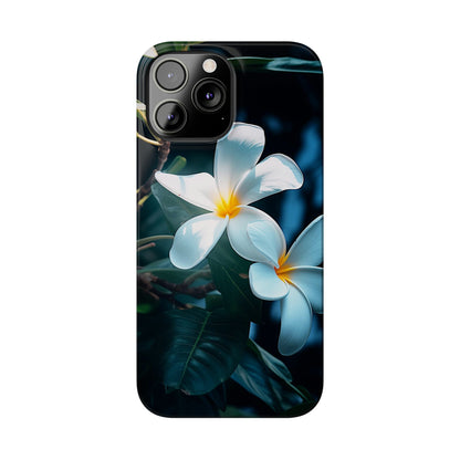 Frangipani flower Slim Phone Case - Colorwink