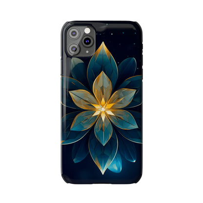 Geometric Flower Design Slim Phone Case - Colorwink