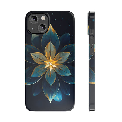 Geometric Flower Design Slim Phone Case - Colorwink