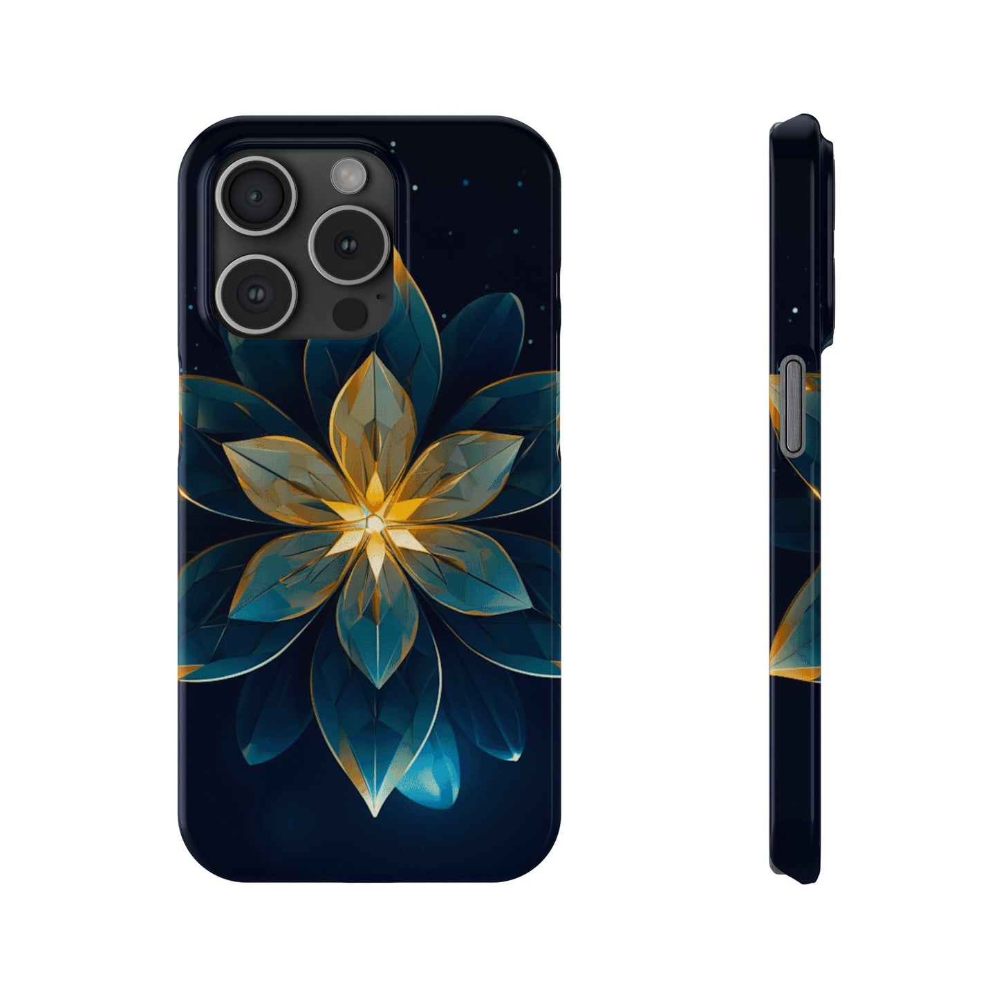 Geometric Flower Design Slim Phone Case - Colorwink