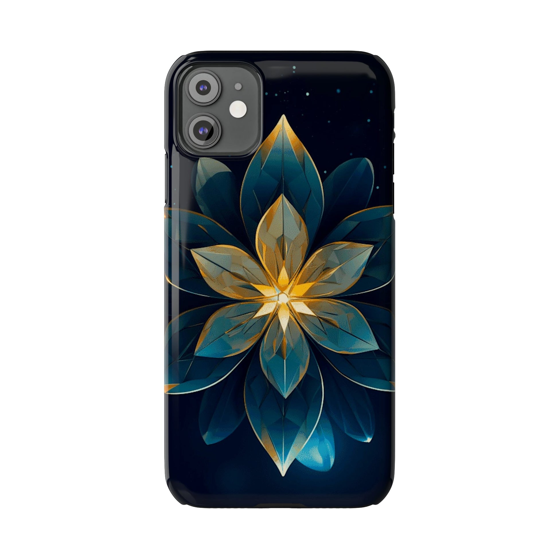 Geometric Flower Design Slim Phone Case - Colorwink