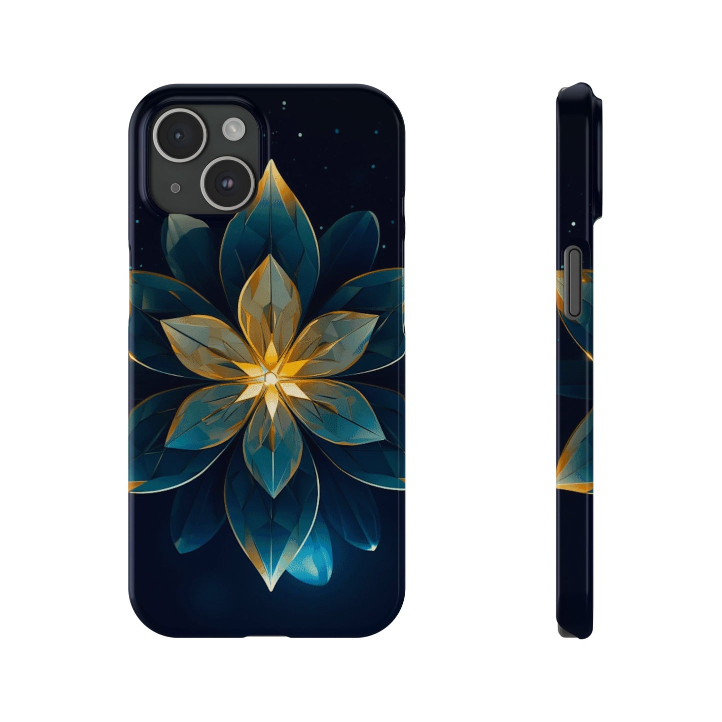 Geometric Flower Design Slim Phone Case - Colorwink