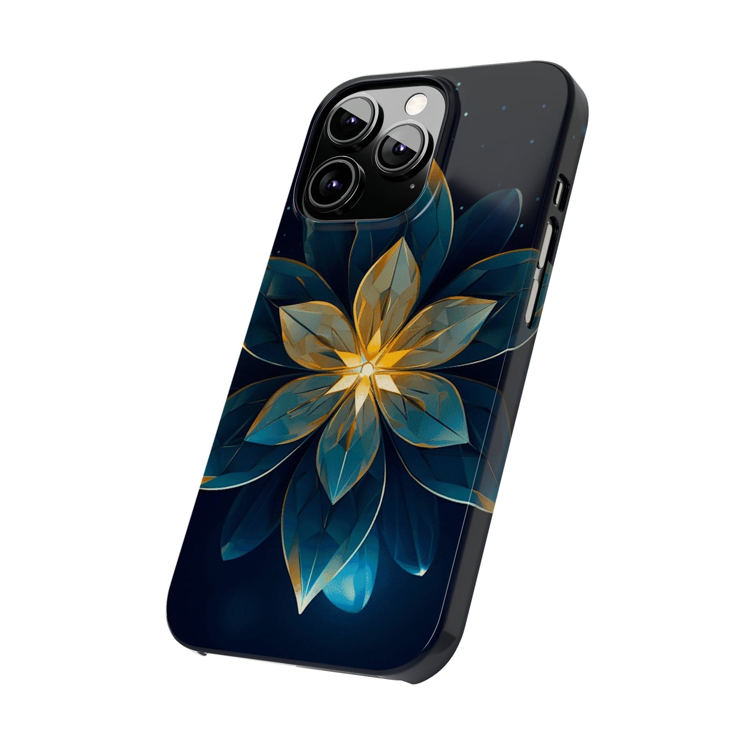 Geometric Flower Design Slim Phone Case - Colorwink