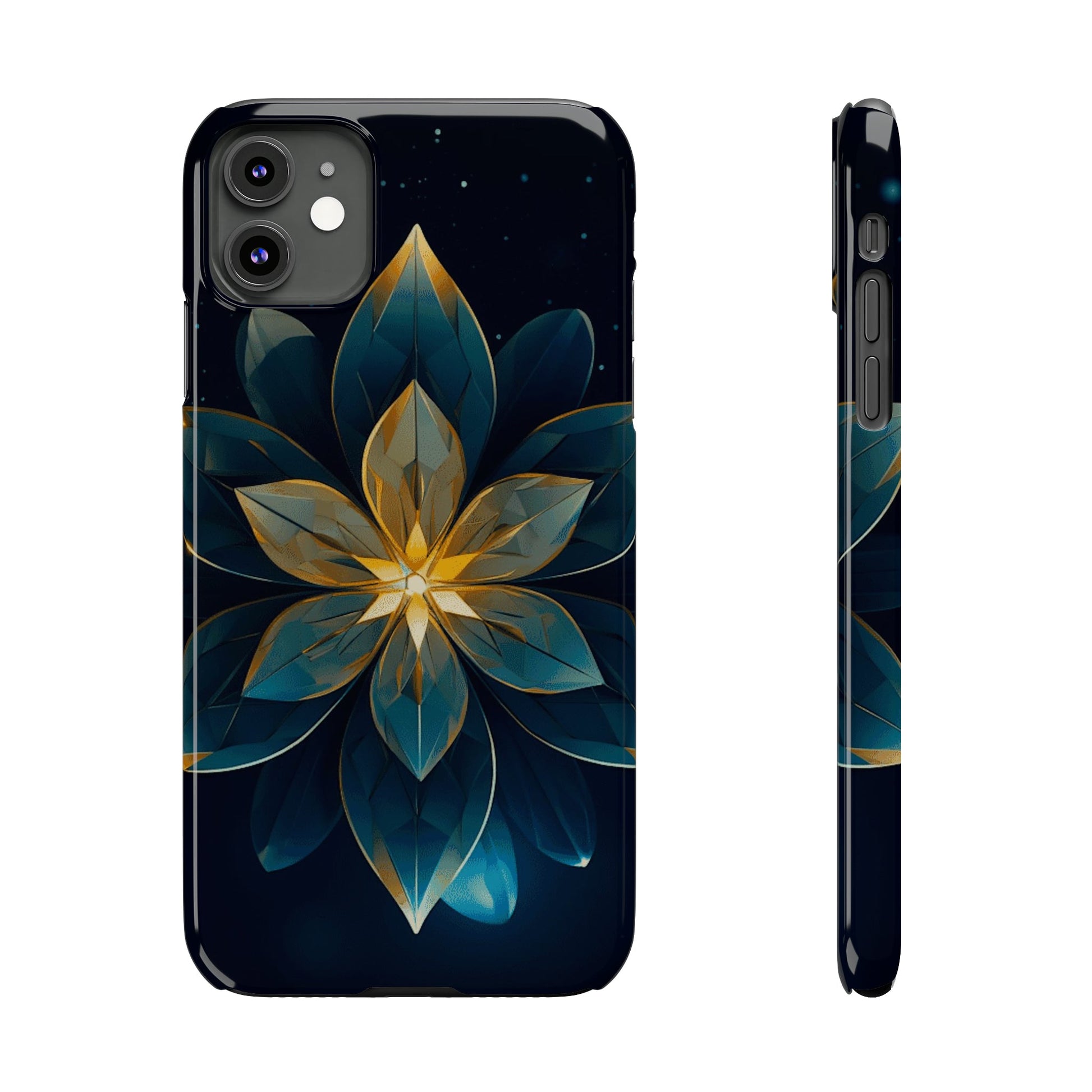 Geometric Flower Design Slim Phone Case - Colorwink